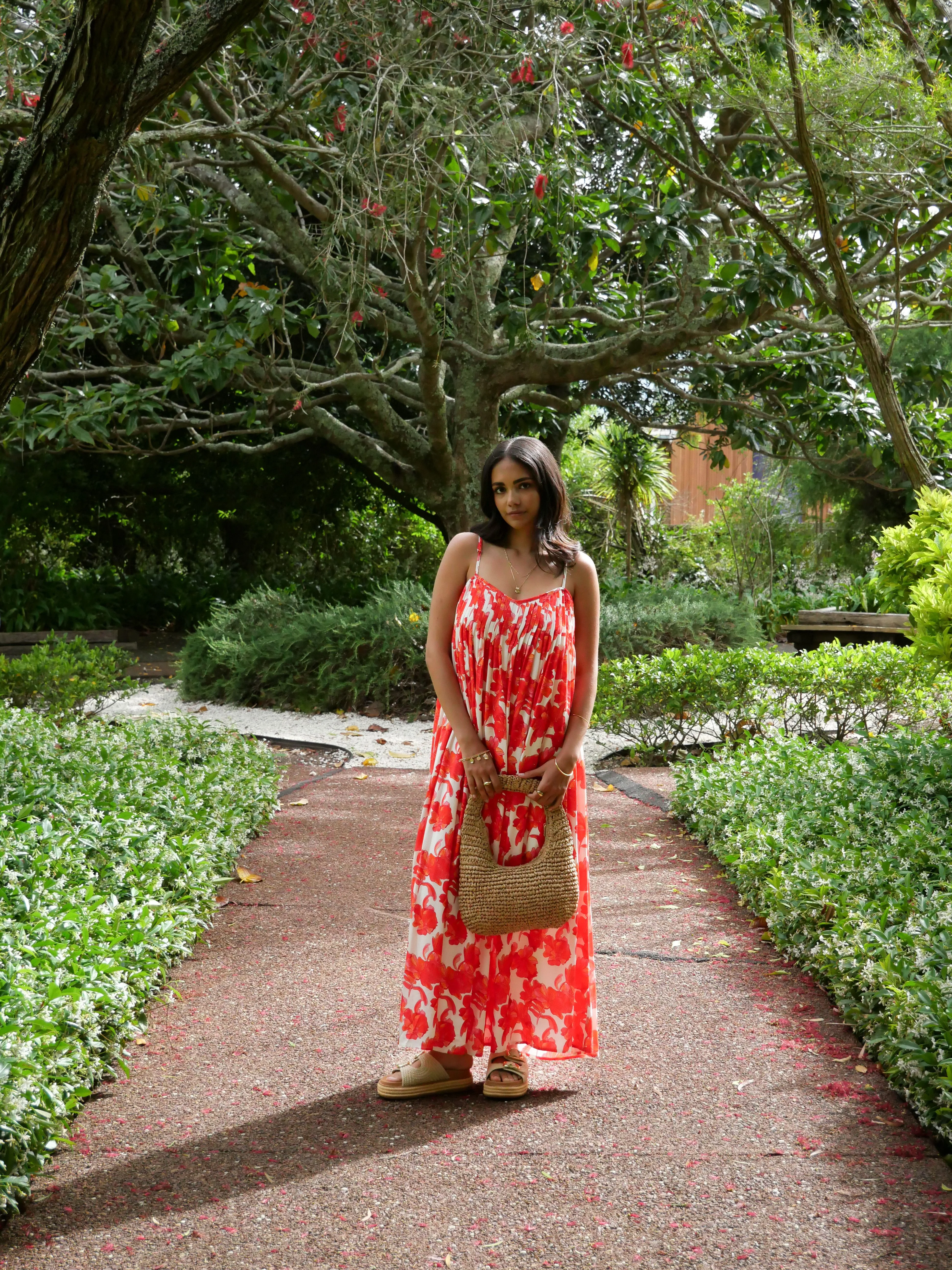 Ayva Imogen Maxi Dress Red Print - Image 10