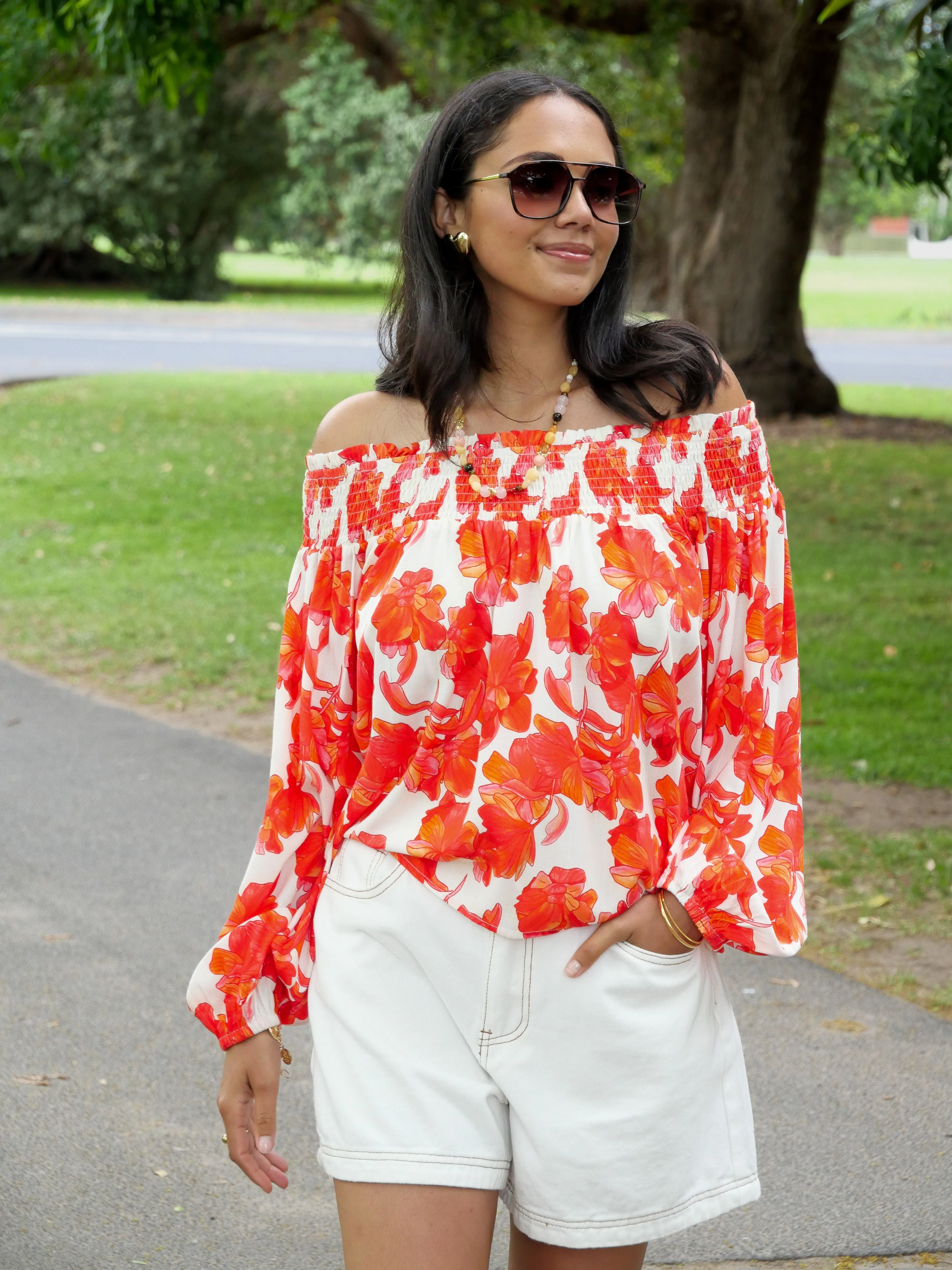 Ayva Imogen Top Red Print - Image 10