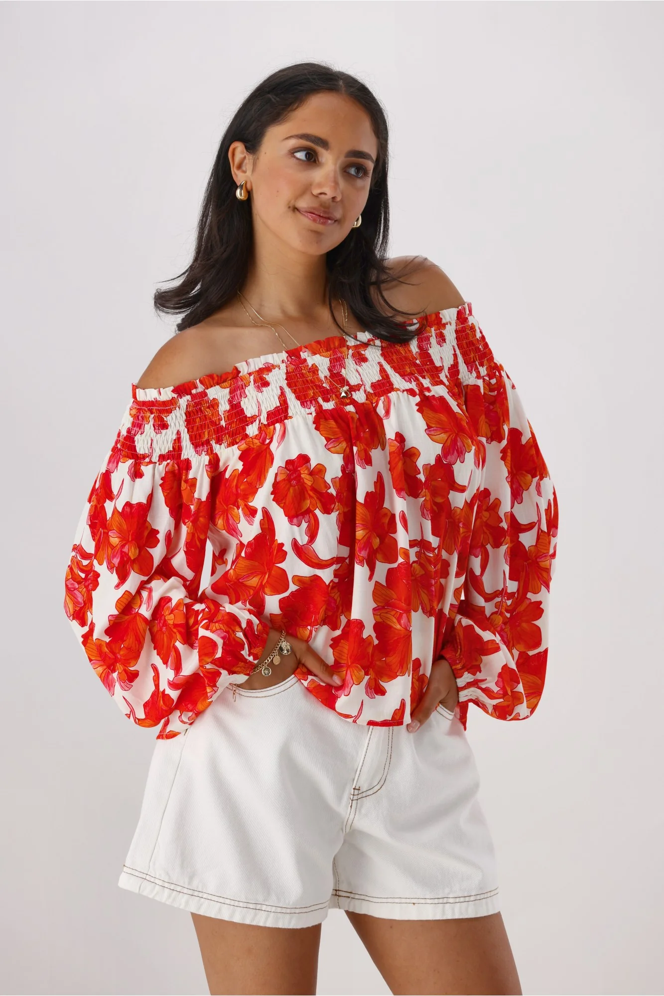 Ayva Imogen Top Red Print - Image 3