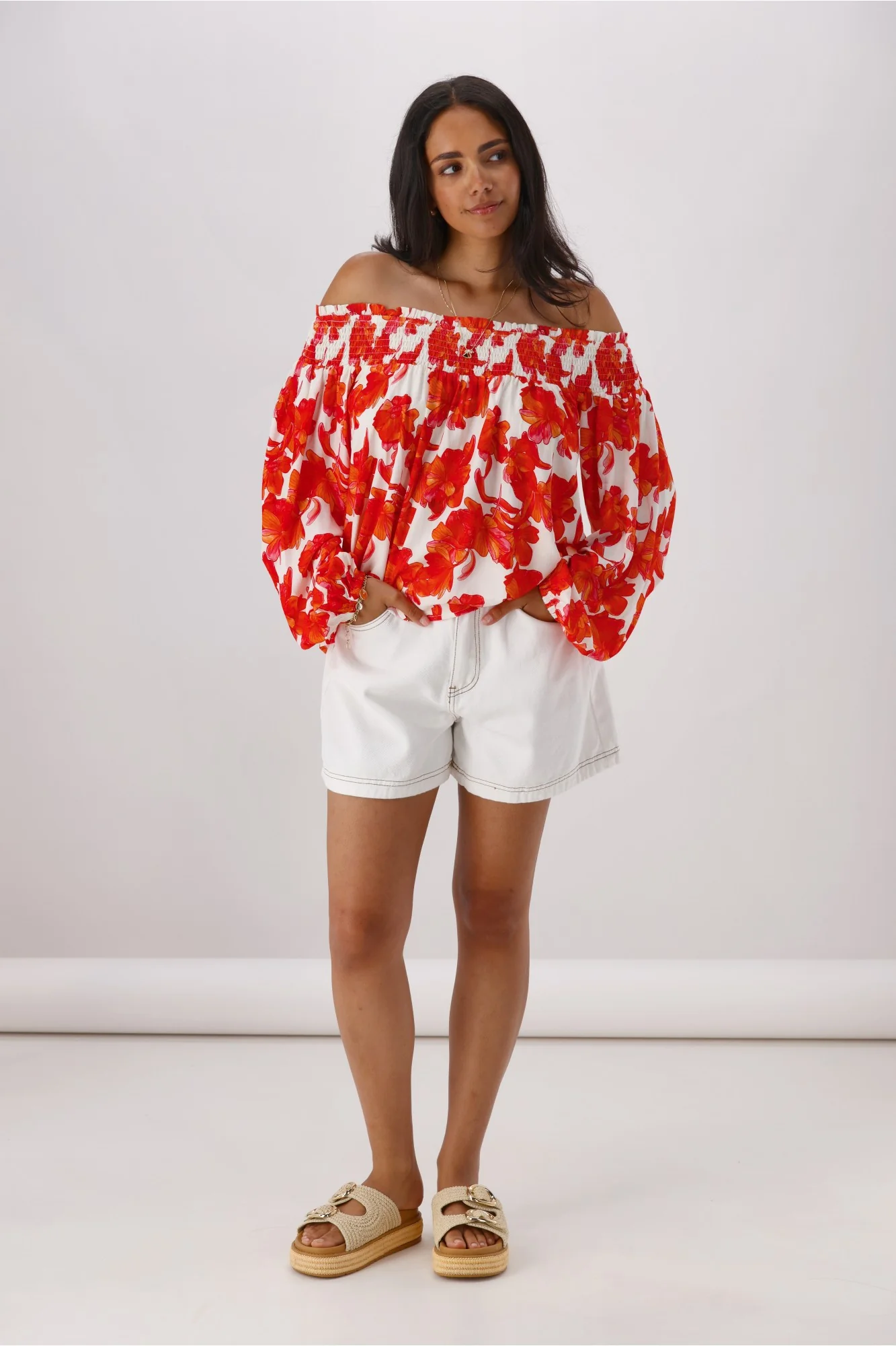 Ayva Imogen Top Red Print - Image 4