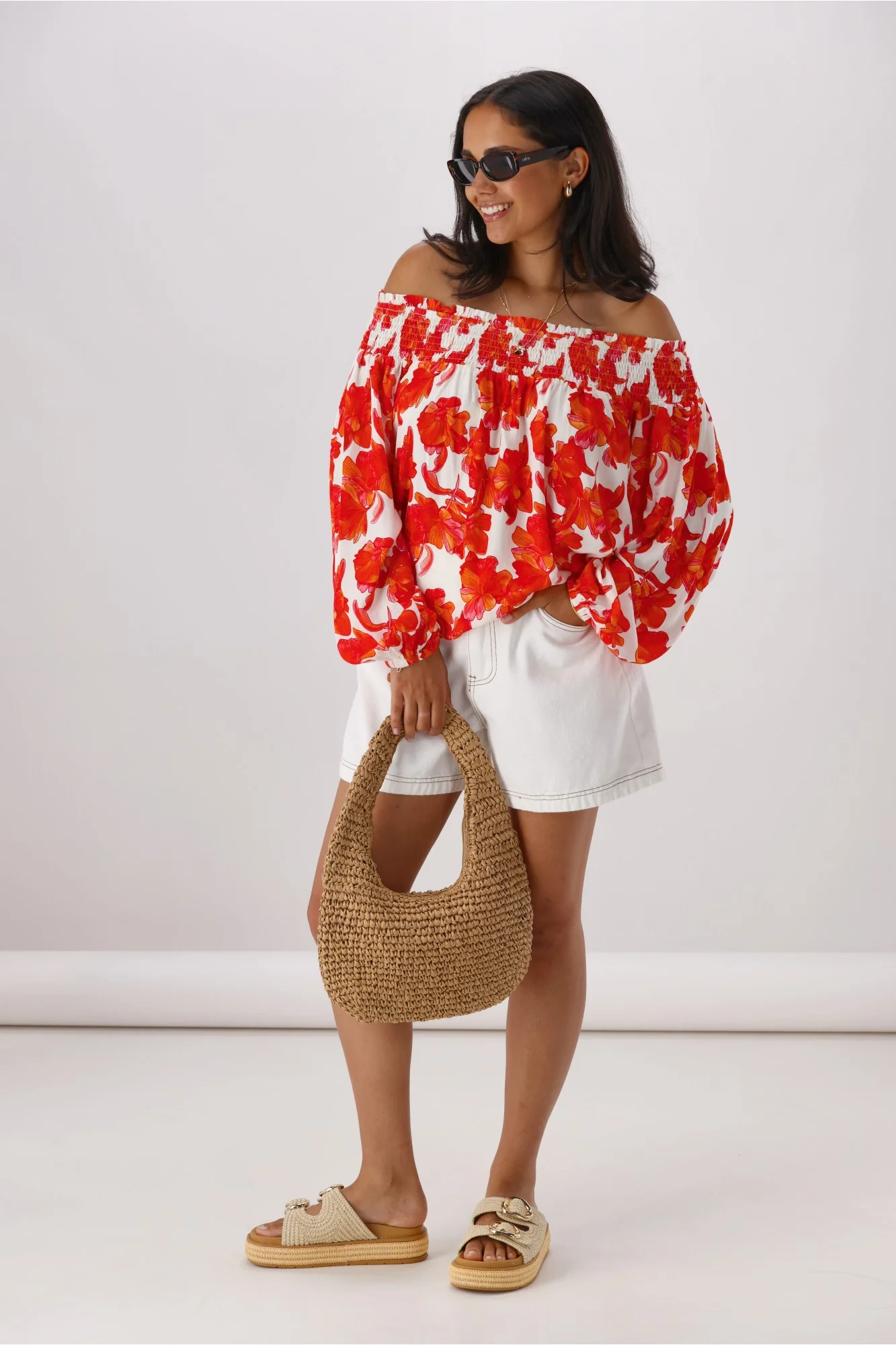 Ayva Imogen Top Red Print - Image 5