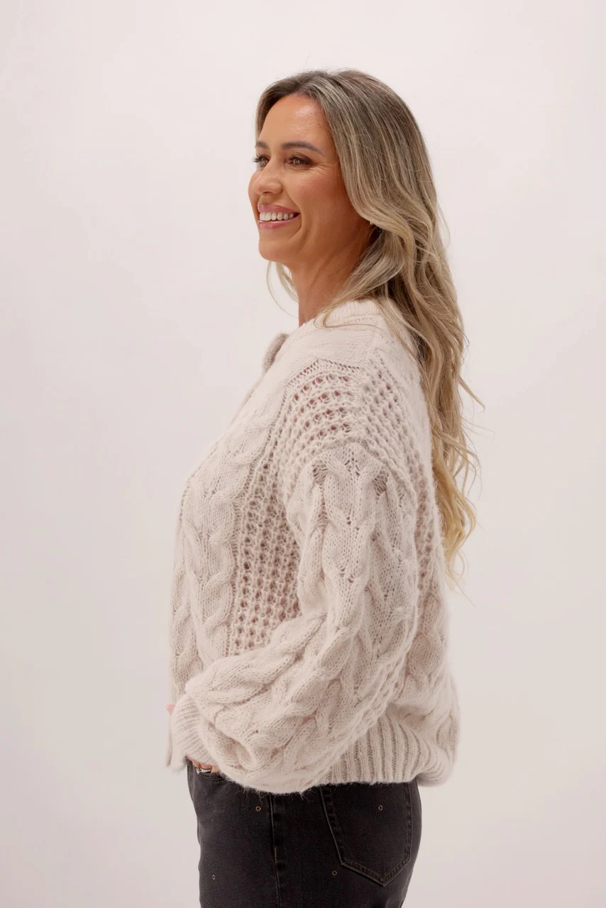 Ayva Karlie Cardigan Oat - Image 10