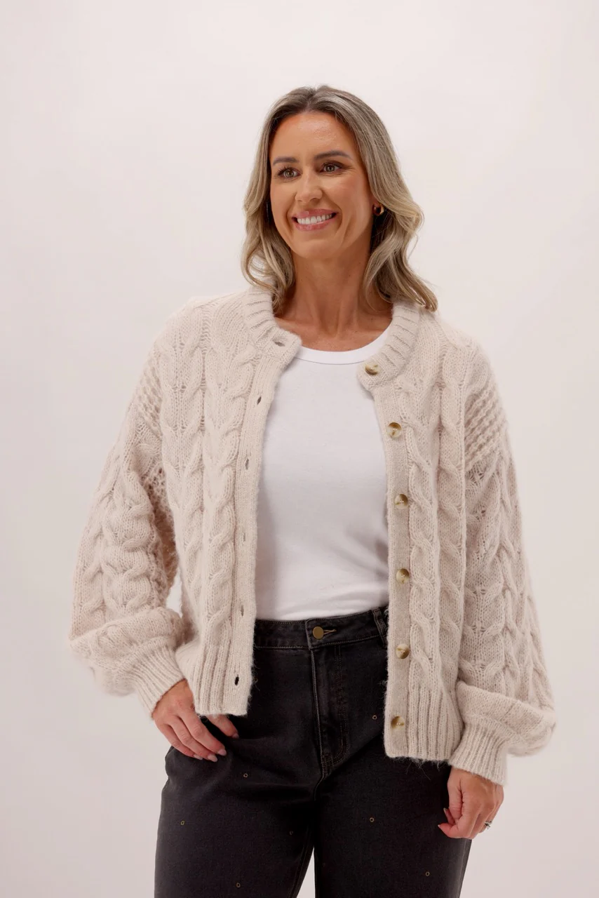 Ayva Karlie Cardigan Oat - Image 2