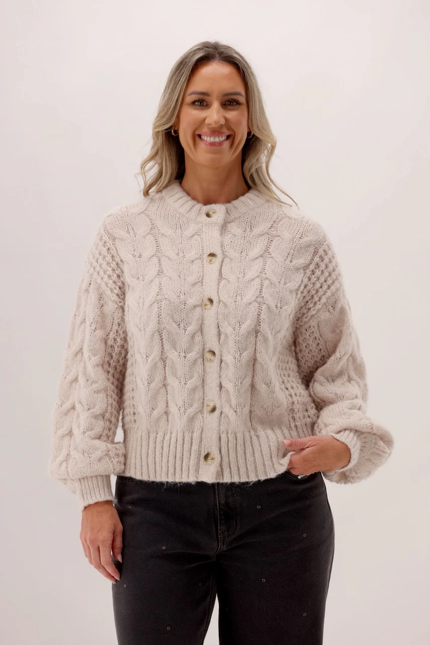 Ayva Karlie Cardigan Oat - Image 3