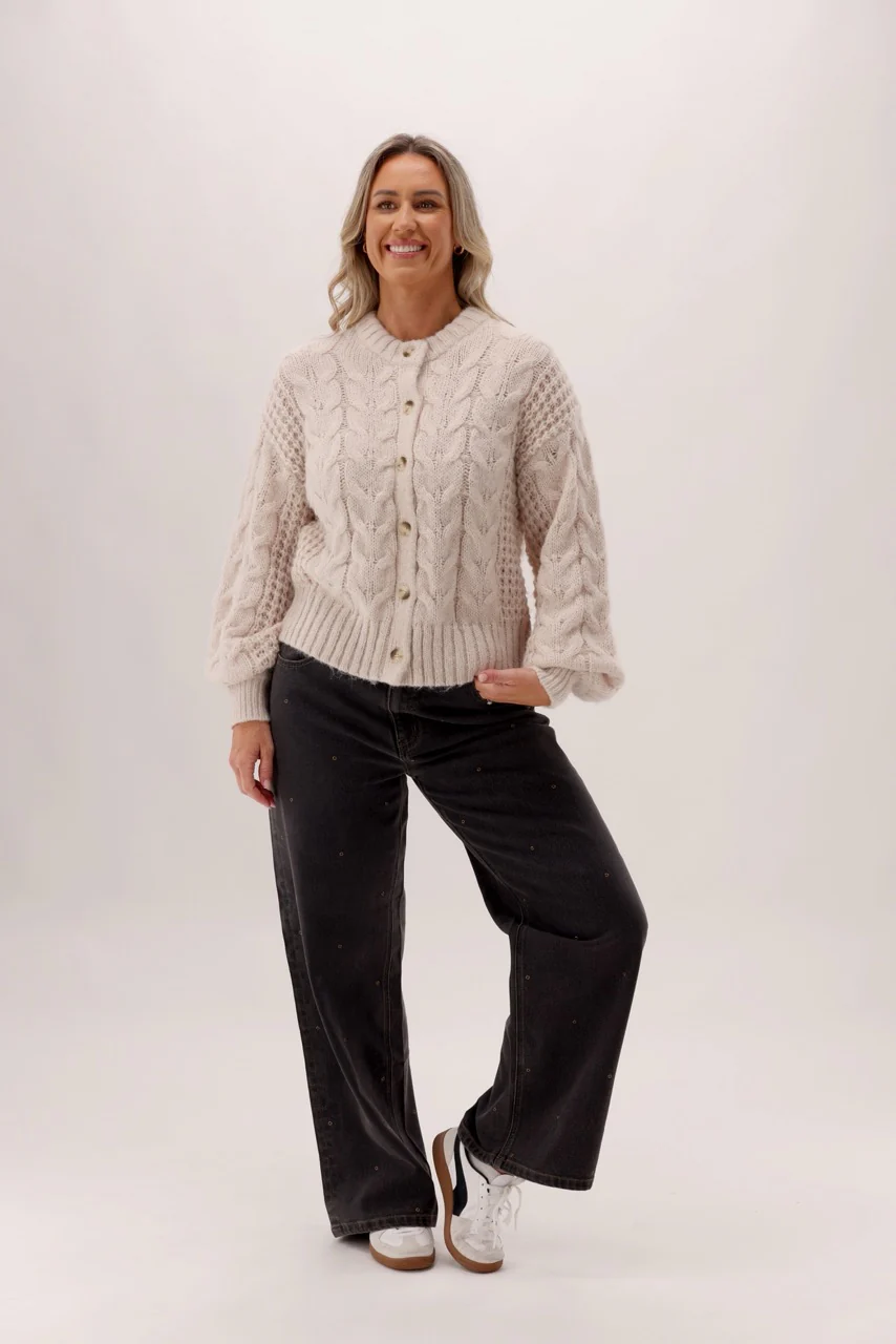Ayva Karlie Cardigan Oat - Image 5