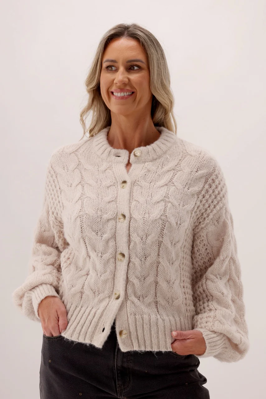 Ayva Karlie Cardigan Oat - Image 6
