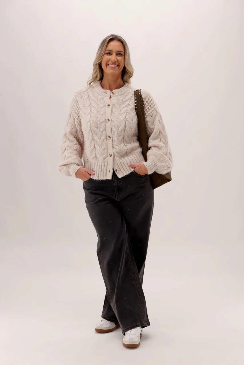 Ayva Karlie Cardigan Oat - Image 7