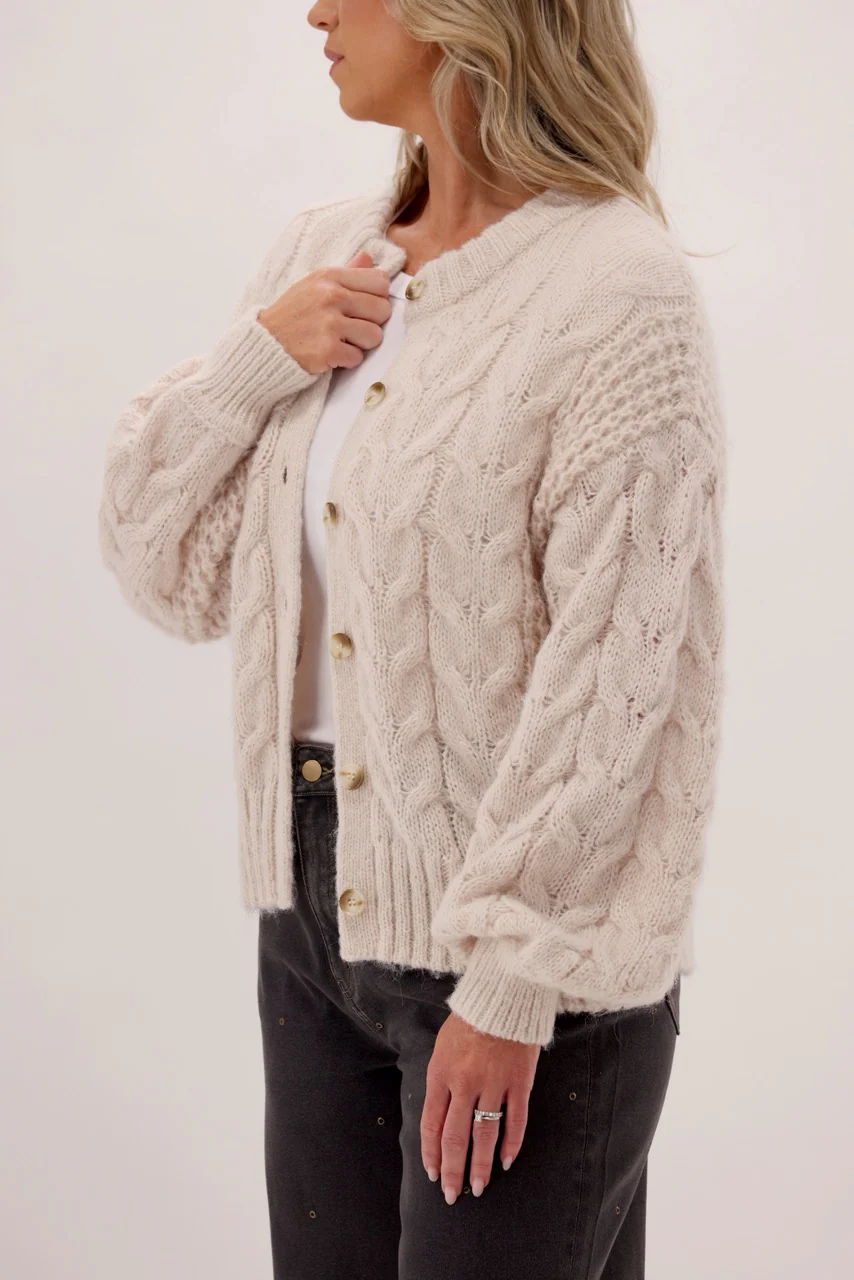 Ayva Karlie Cardigan Oat - Image 9