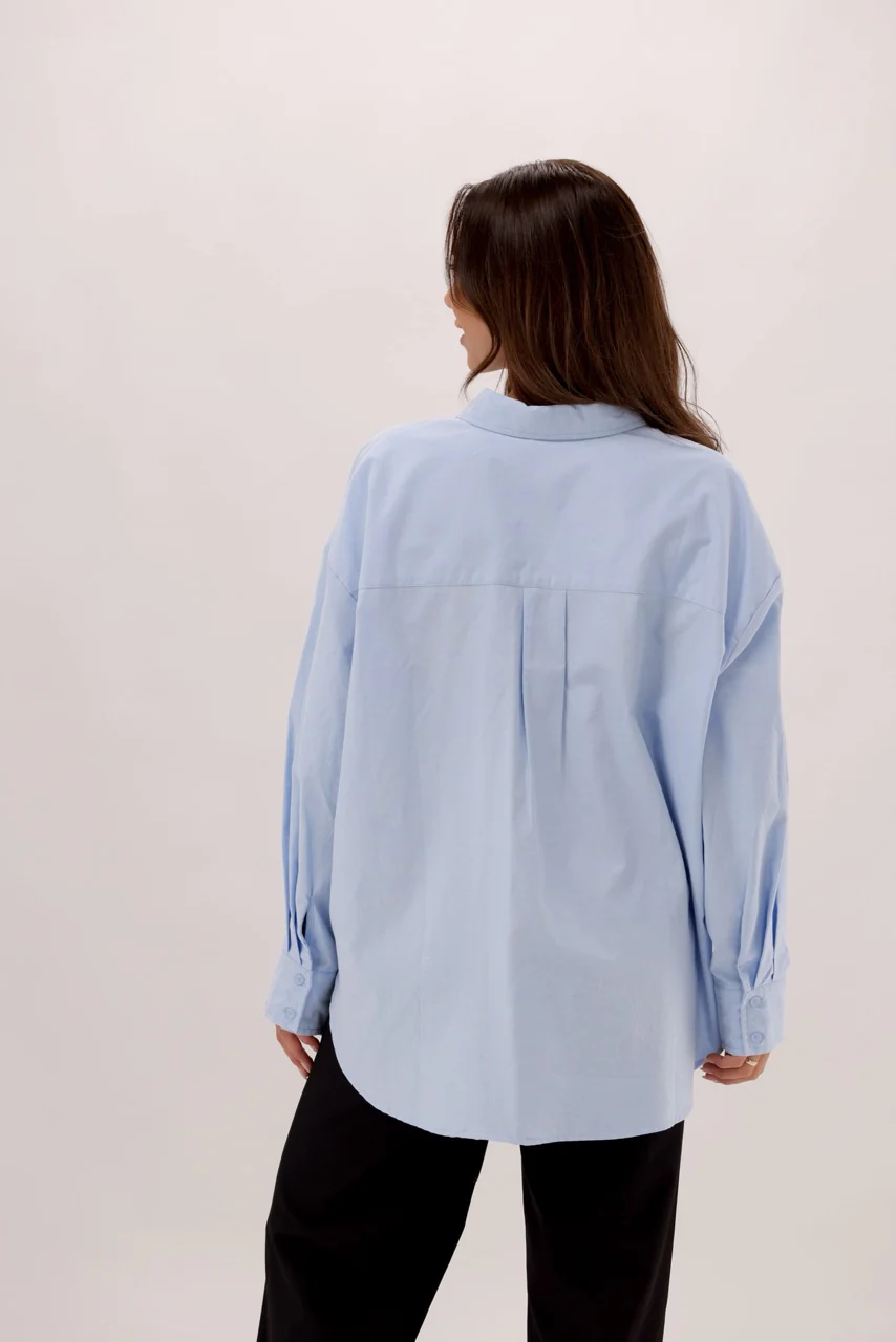 Ayva Keely Oxford Shirt Light Blue - Image 12