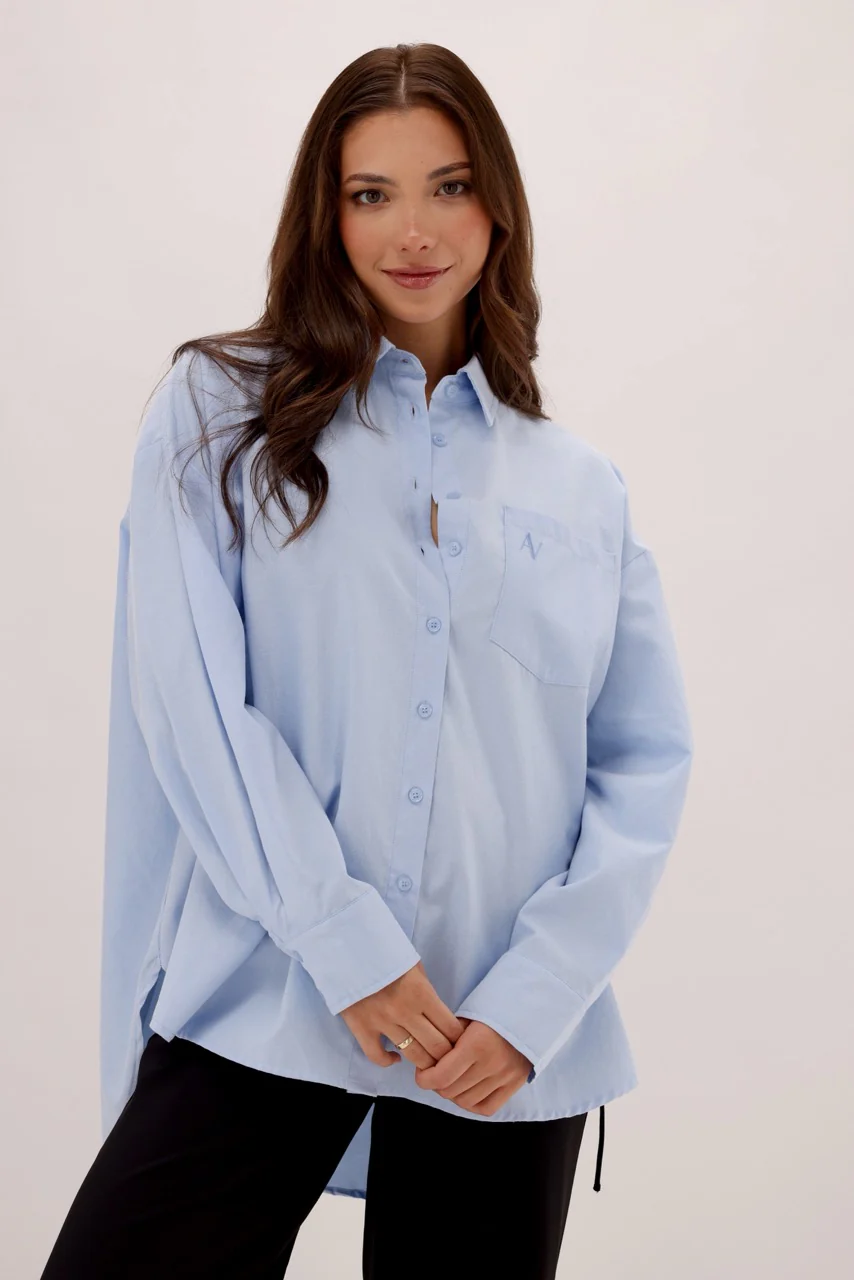 Ayva Keely Oxford Shirt Light Blue - Image 2