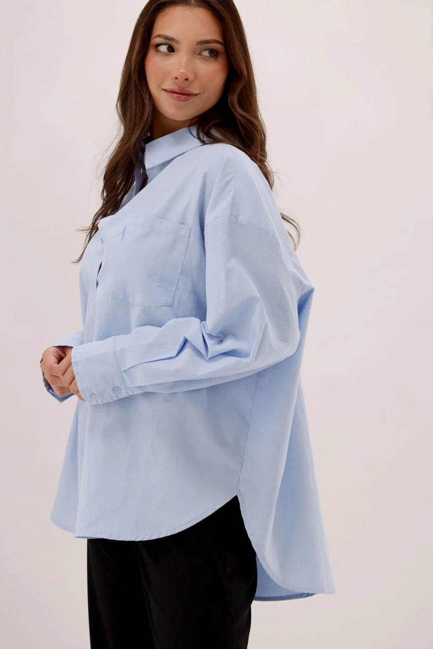 Ayva Keely Oxford Shirt Light Blue - Image 3