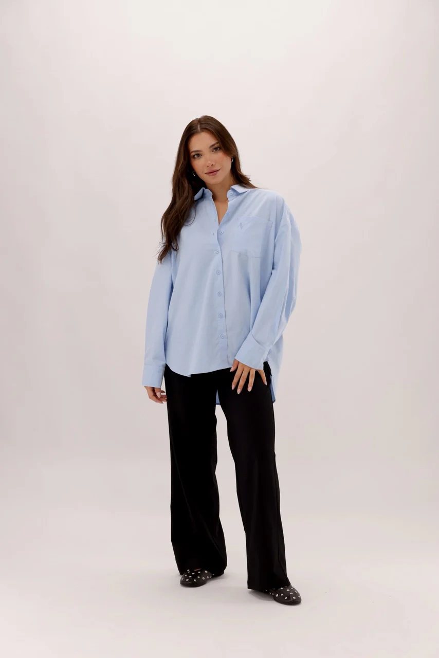 Ayva Keely Oxford Shirt Light Blue - Image 8
