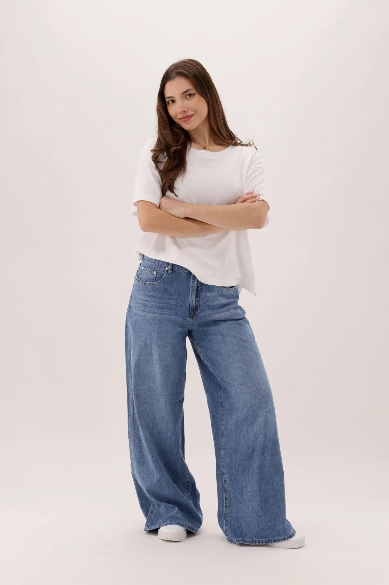 Ayva Kovarn Wide Leg Palazzo Jean Blue - Image 11