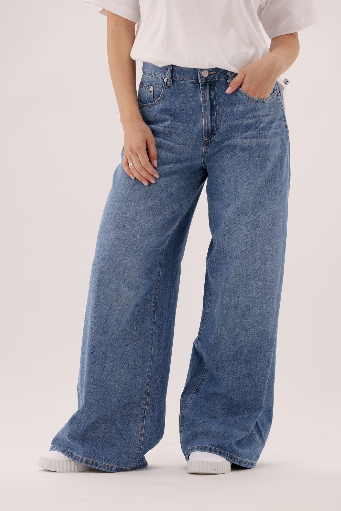 Ayva Kovarn Wide Leg Palazzo Jean Blue - Image 12