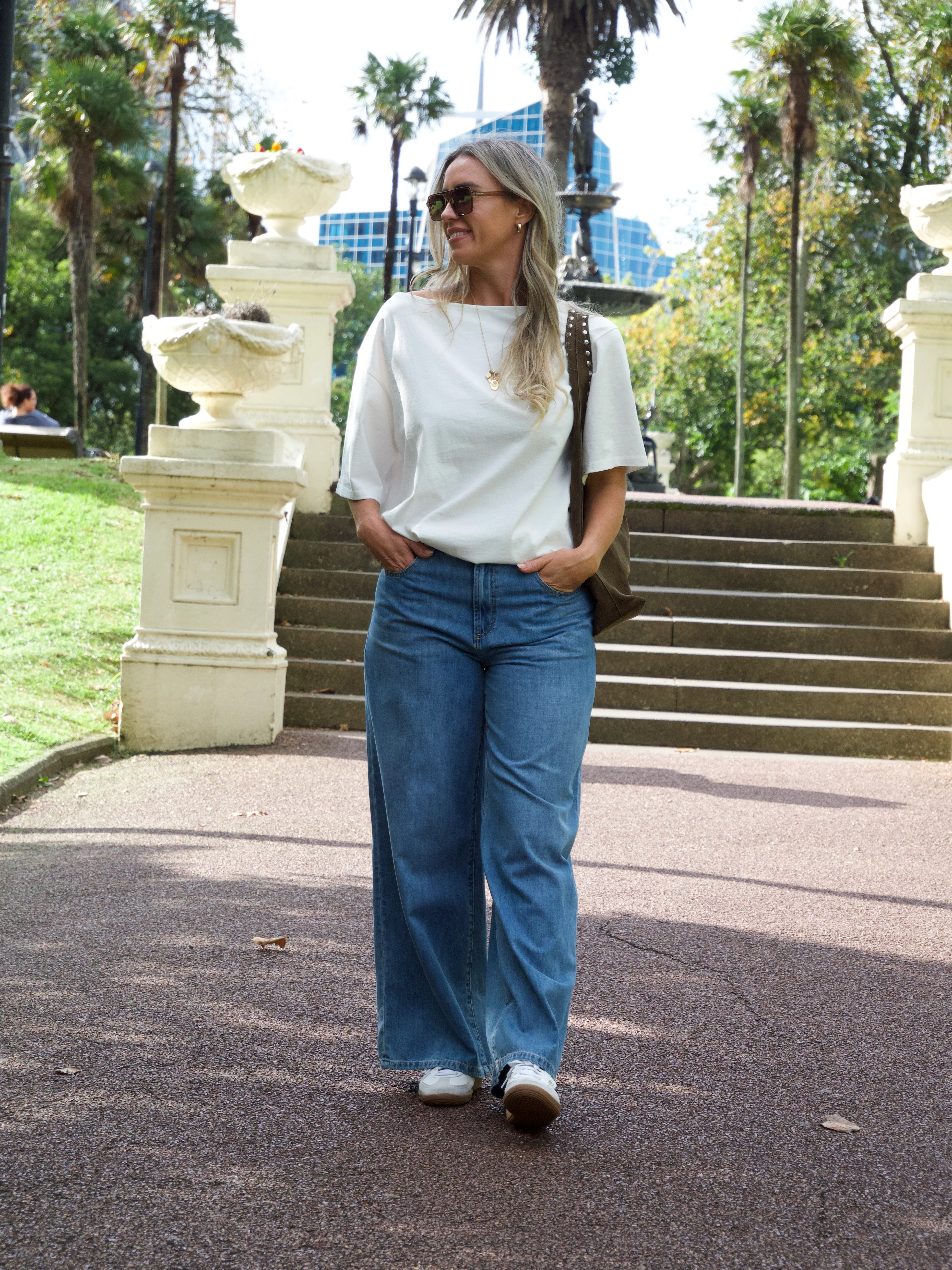 Ayva Kovarn Wide Leg Palazzo Jean Blue - Image 3