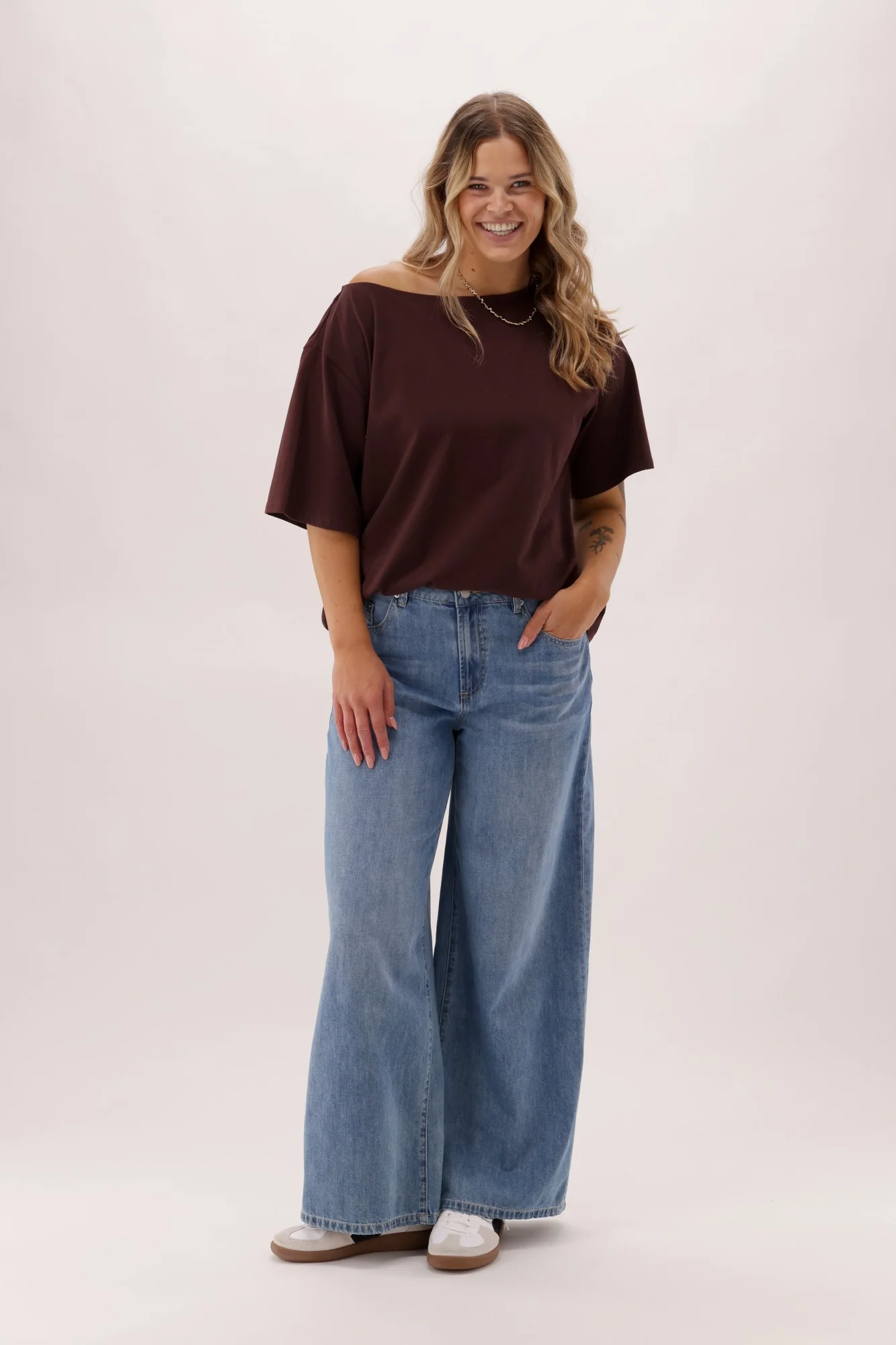 Ayva Kovarn Wide Leg Palazzo Jean Blue - Image 4