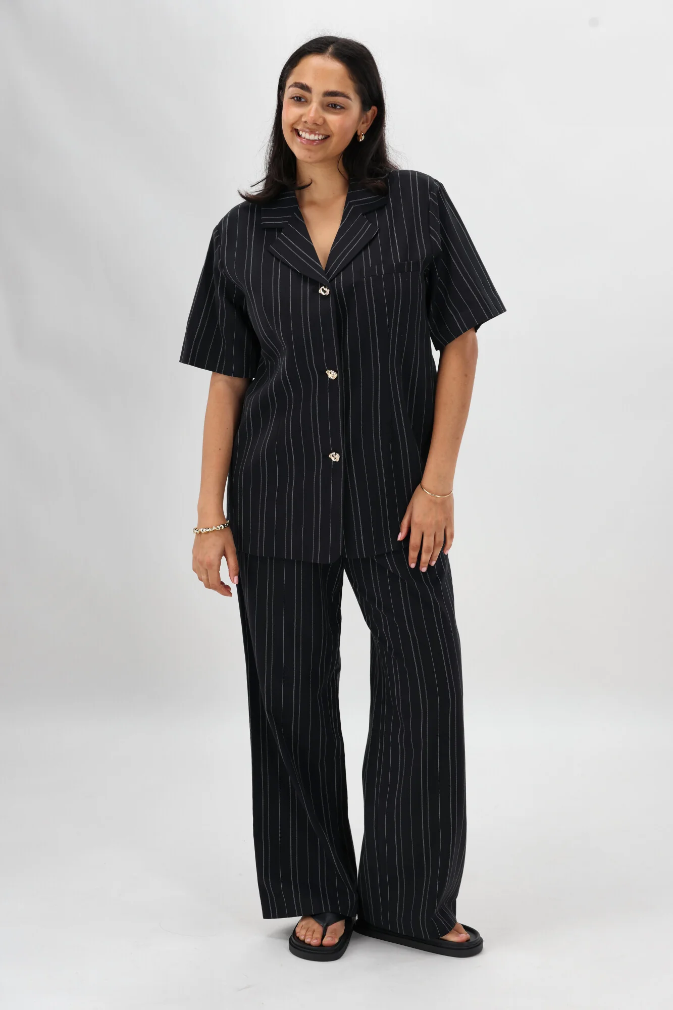 Ayva Noah Shirt Black Natural Stripe - Image 12