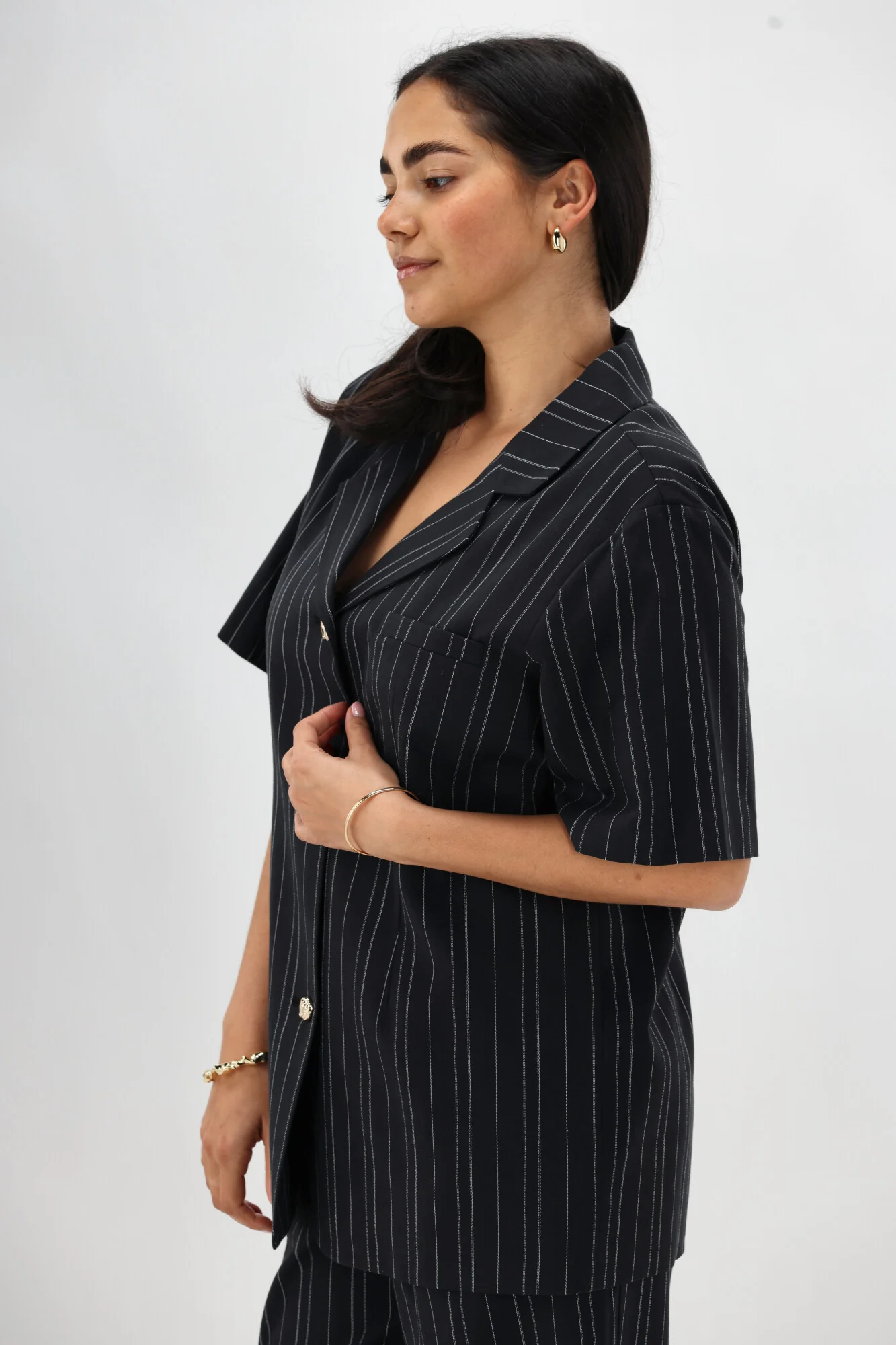 Ayva Noah Shirt Black Natural Stripe - Image 13