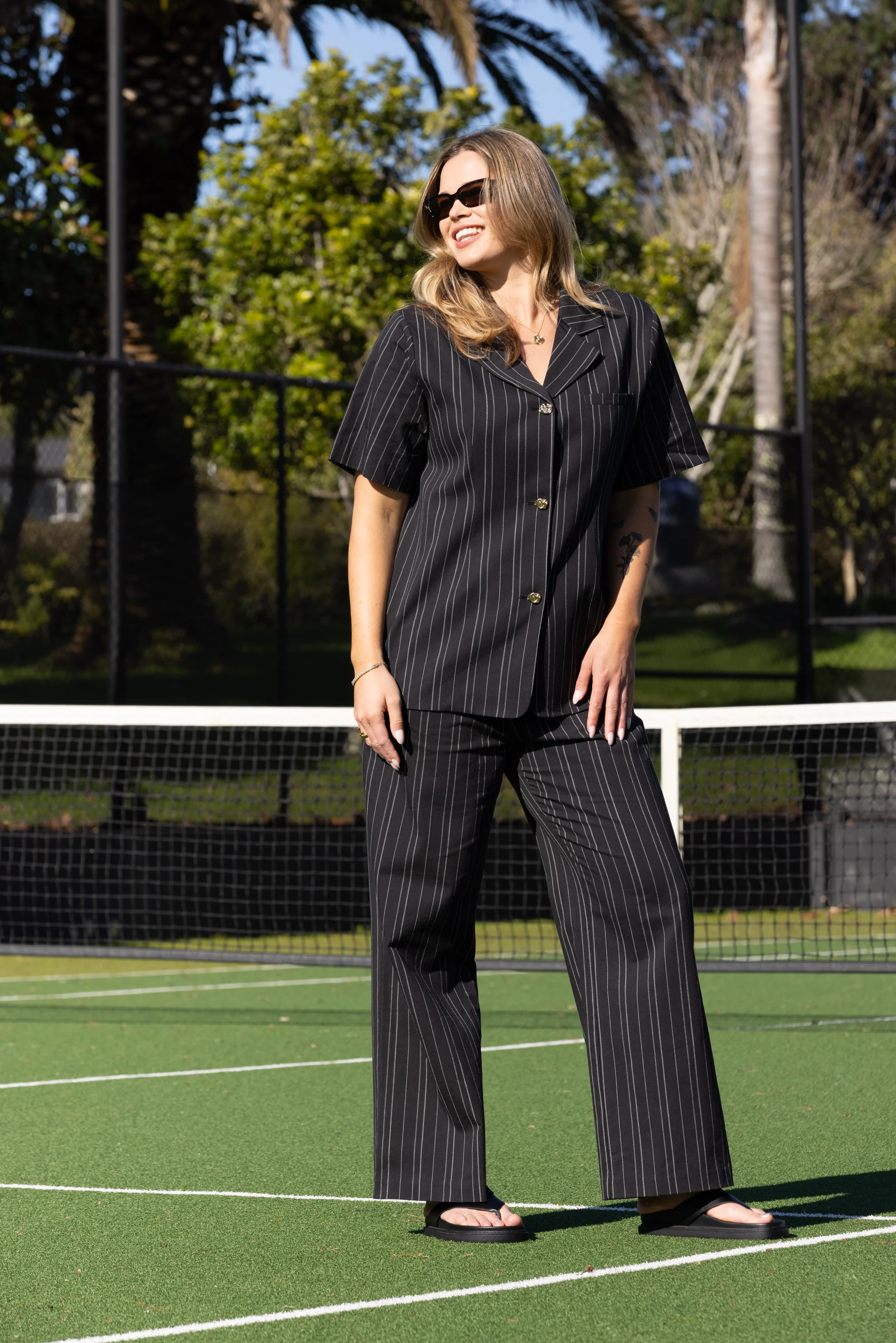 Ayva Noah Shirt Black Natural Stripe - Image 3