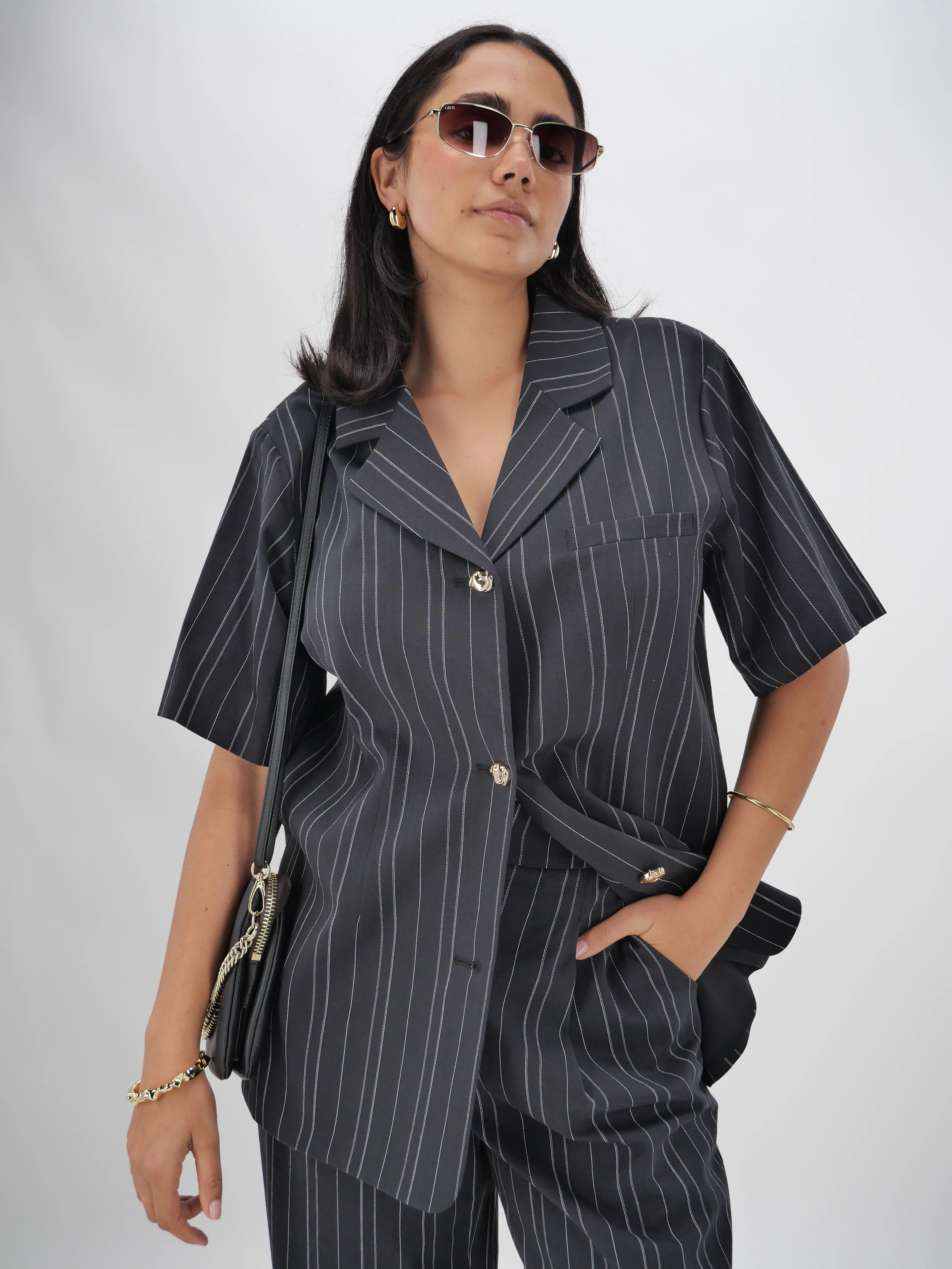 Ayva Noah Shirt Black Natural Stripe - Image 6