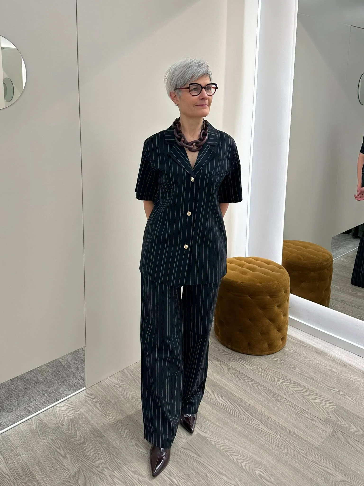 Ayva Noah Shirt Black Natural Stripe - Image 8