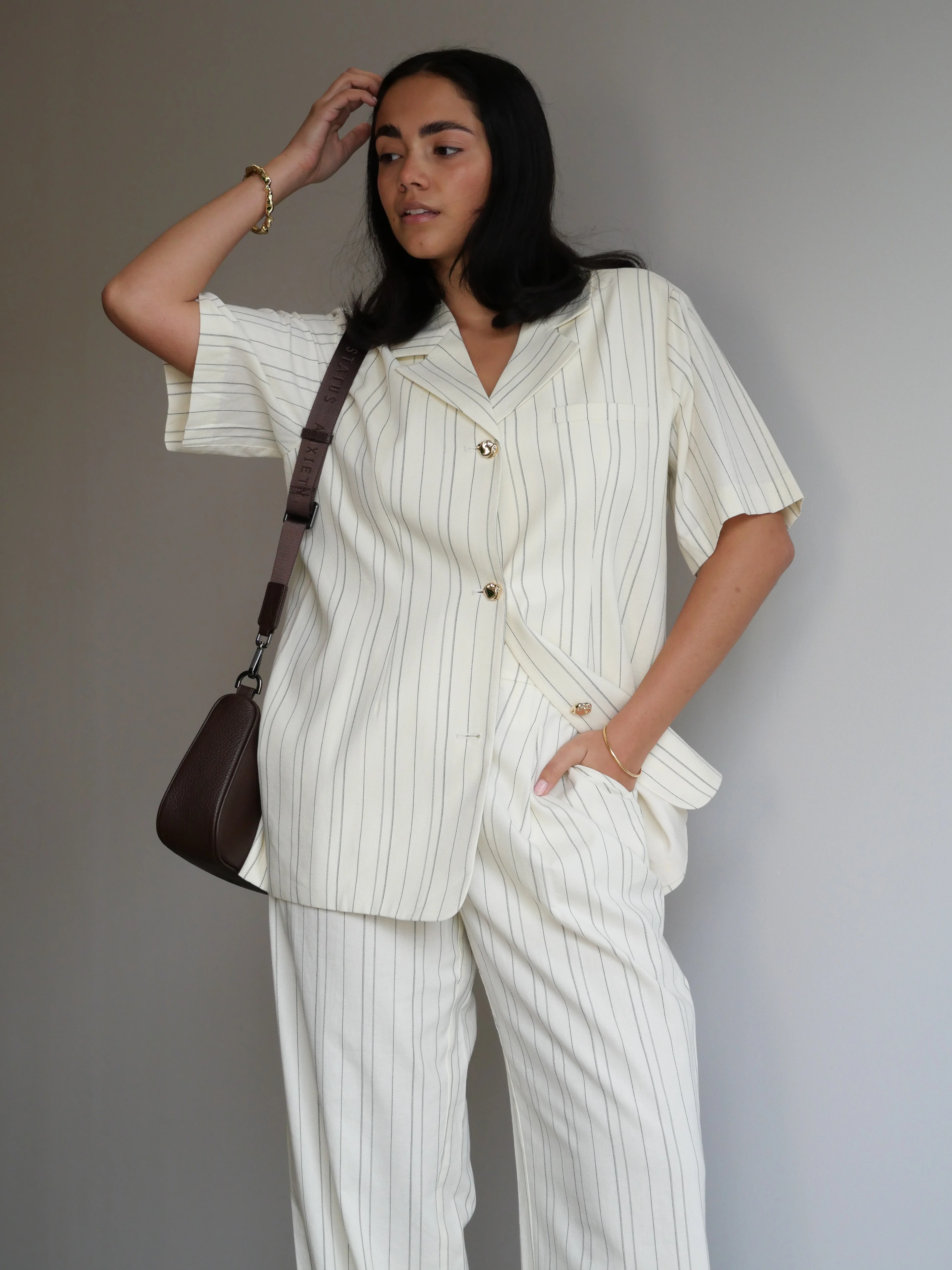 Ayva Noah Shirt Natural Black Stripe - Image 10