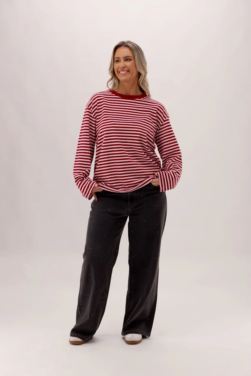 Ayva Sammi Longsleeve Stripe Top - Image 2