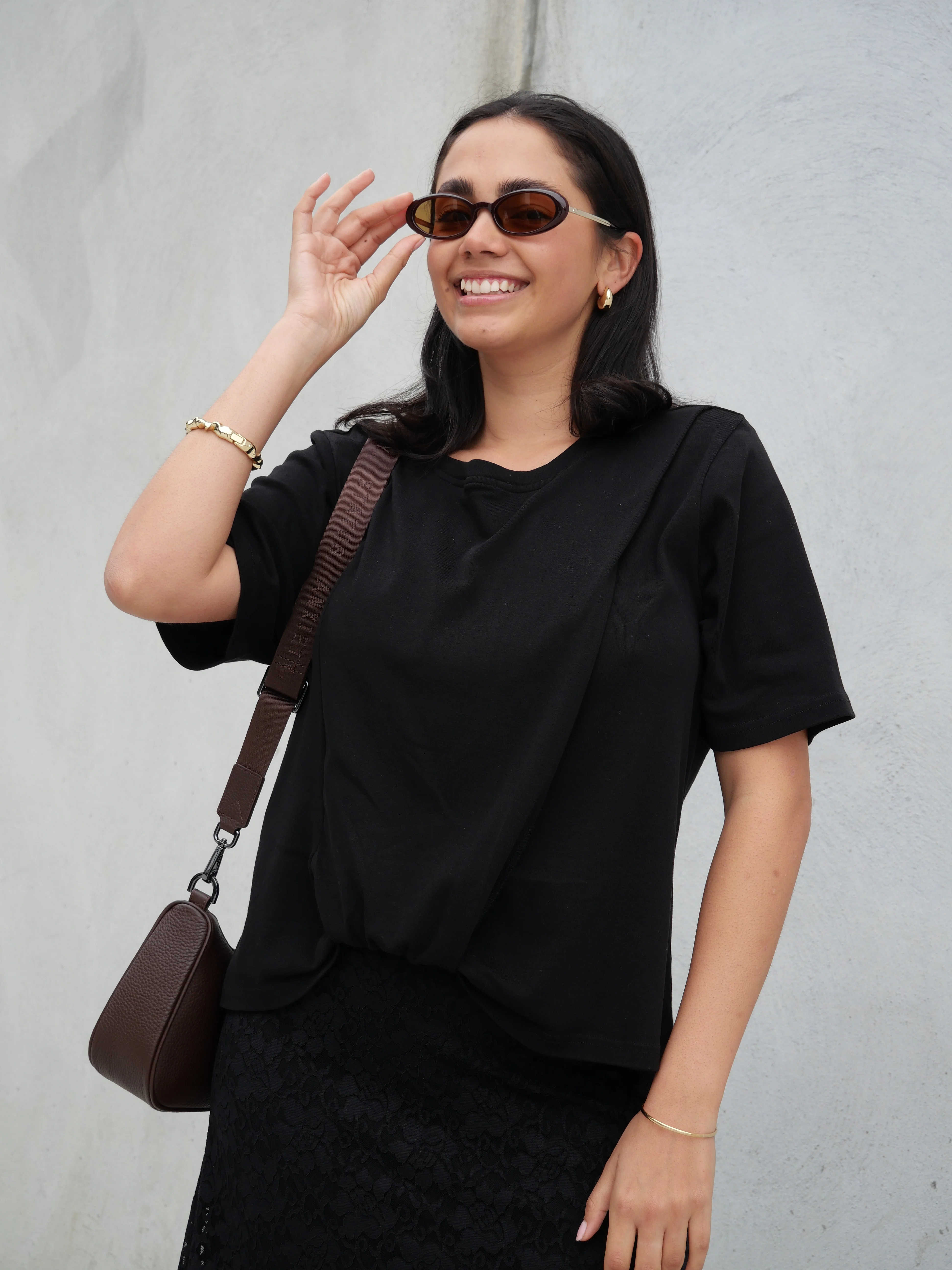 Ayva Tia Twist Tee Black - Image 2