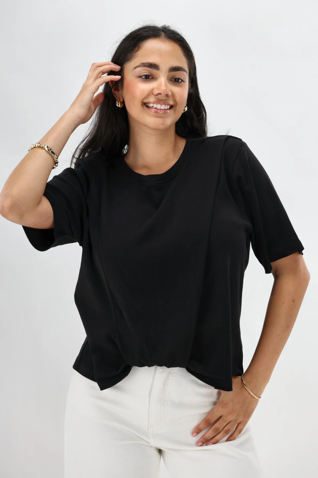 Ayva Tia Twist Tee Black - Image 4