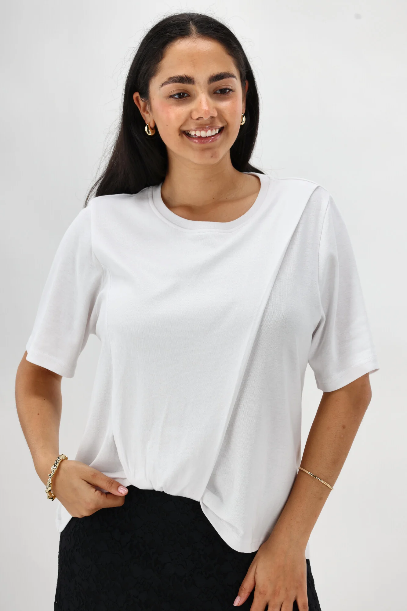 Ayva Tia Twist Tee White - Image 3