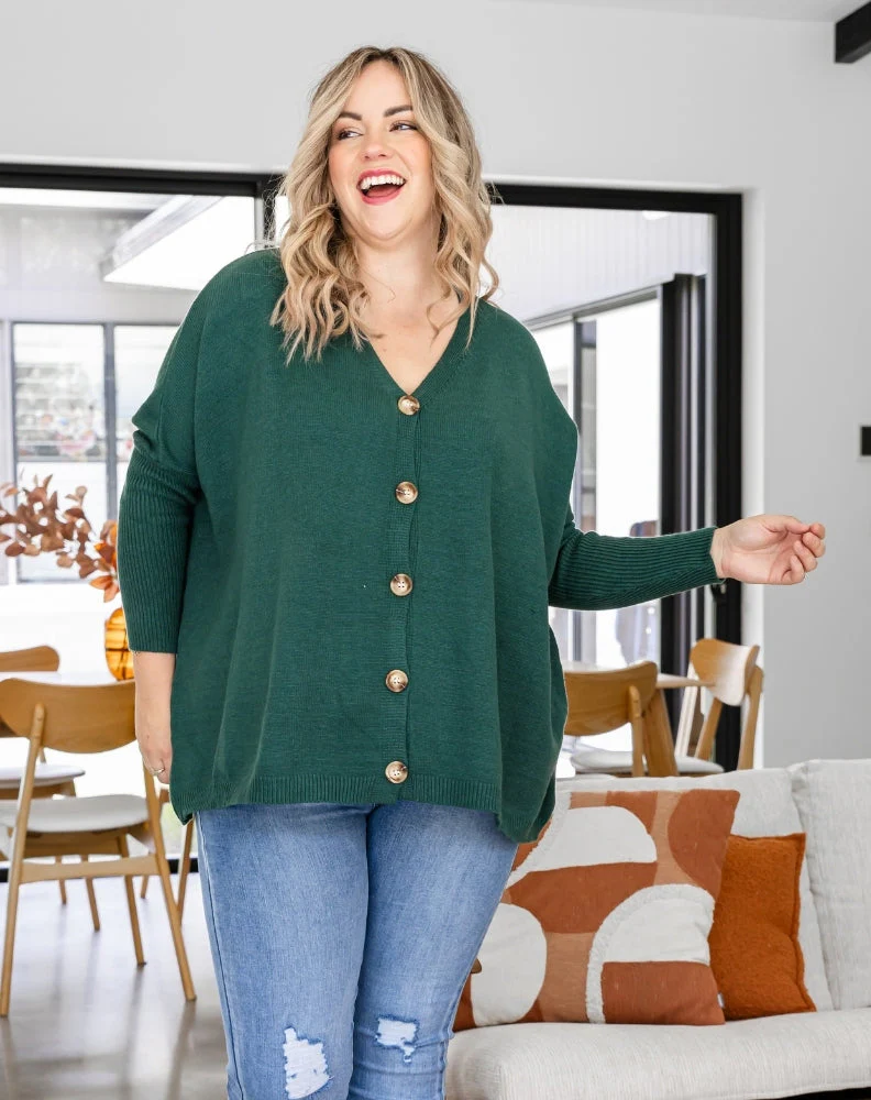 Bee Maddison Chelsea Knit Cardigan Forest - Image 6