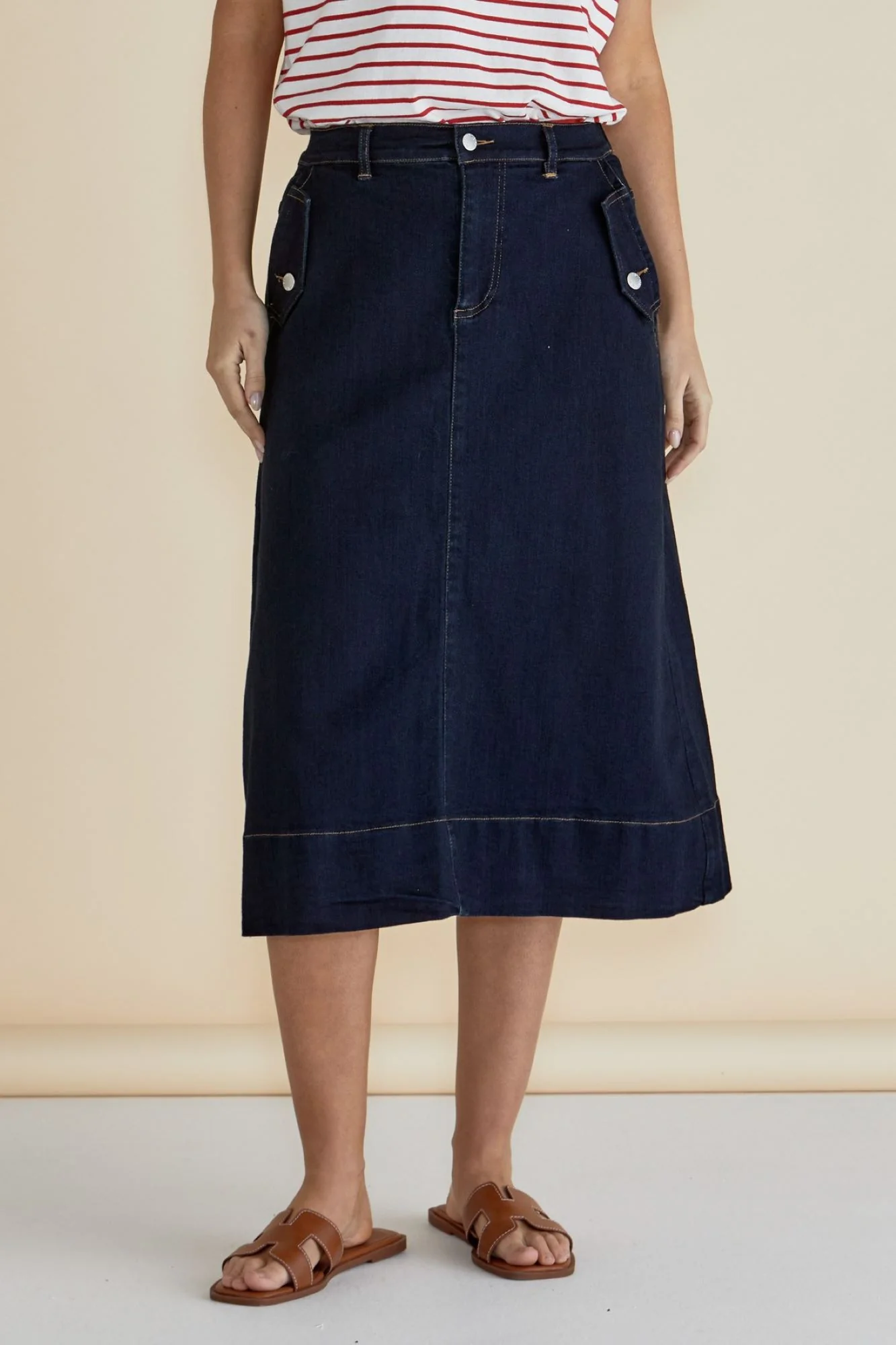 Betty Basics Astra Denim Skirt Ink - Image 2