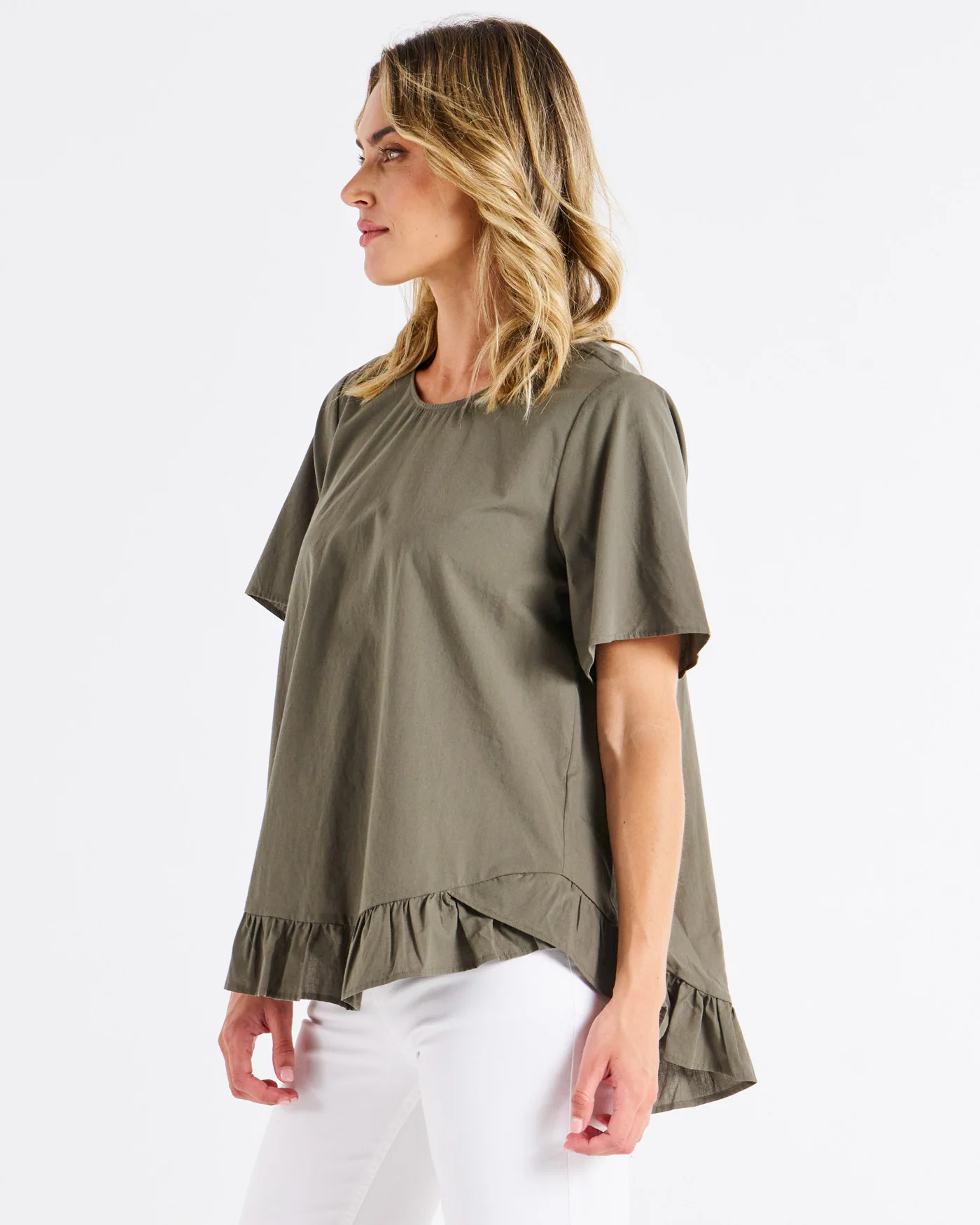 Betty Basics Candice Blouse Olive Branch - Image 2