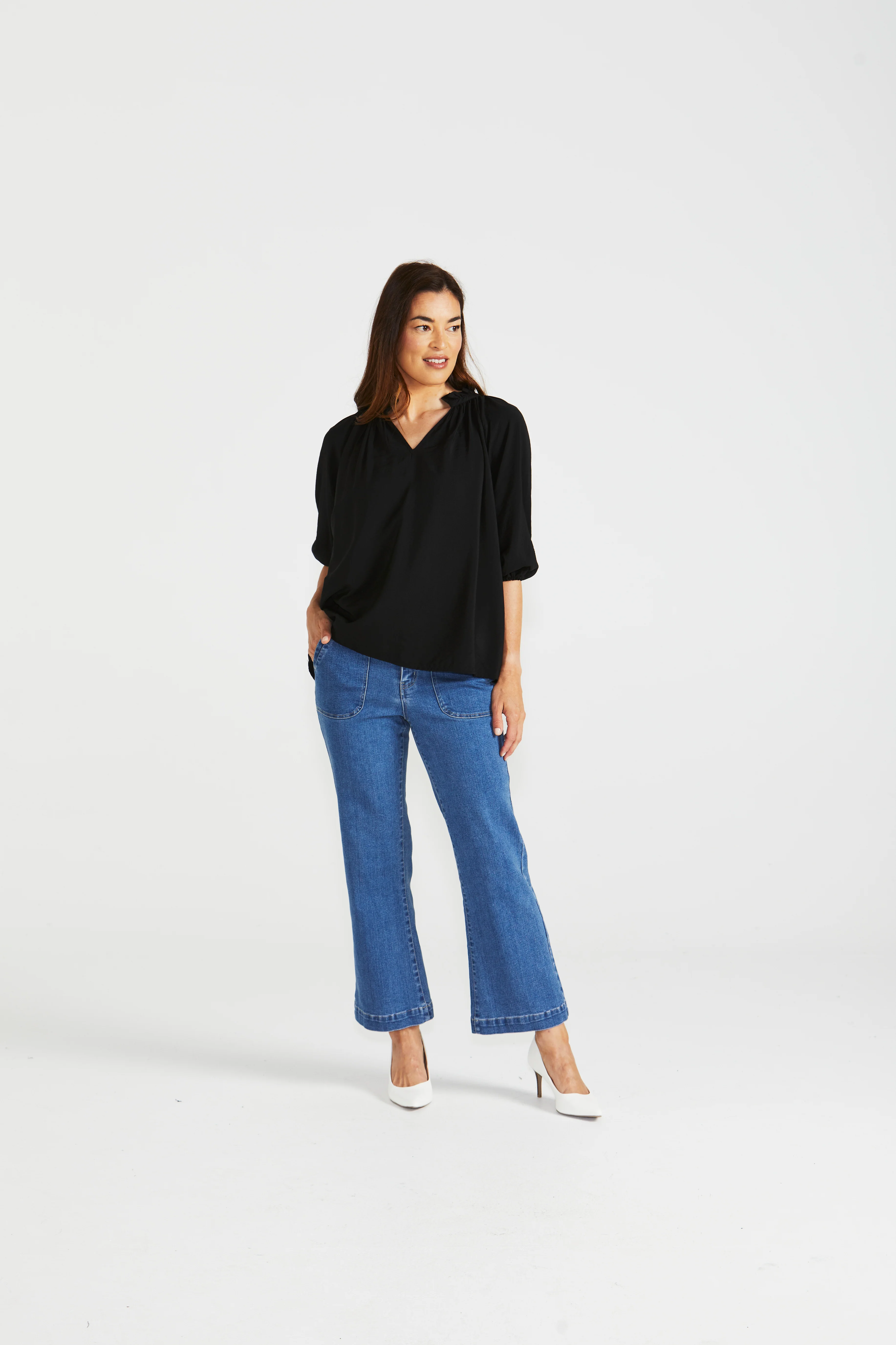 Betty Basics Cecilia Blouse Black - Image 2