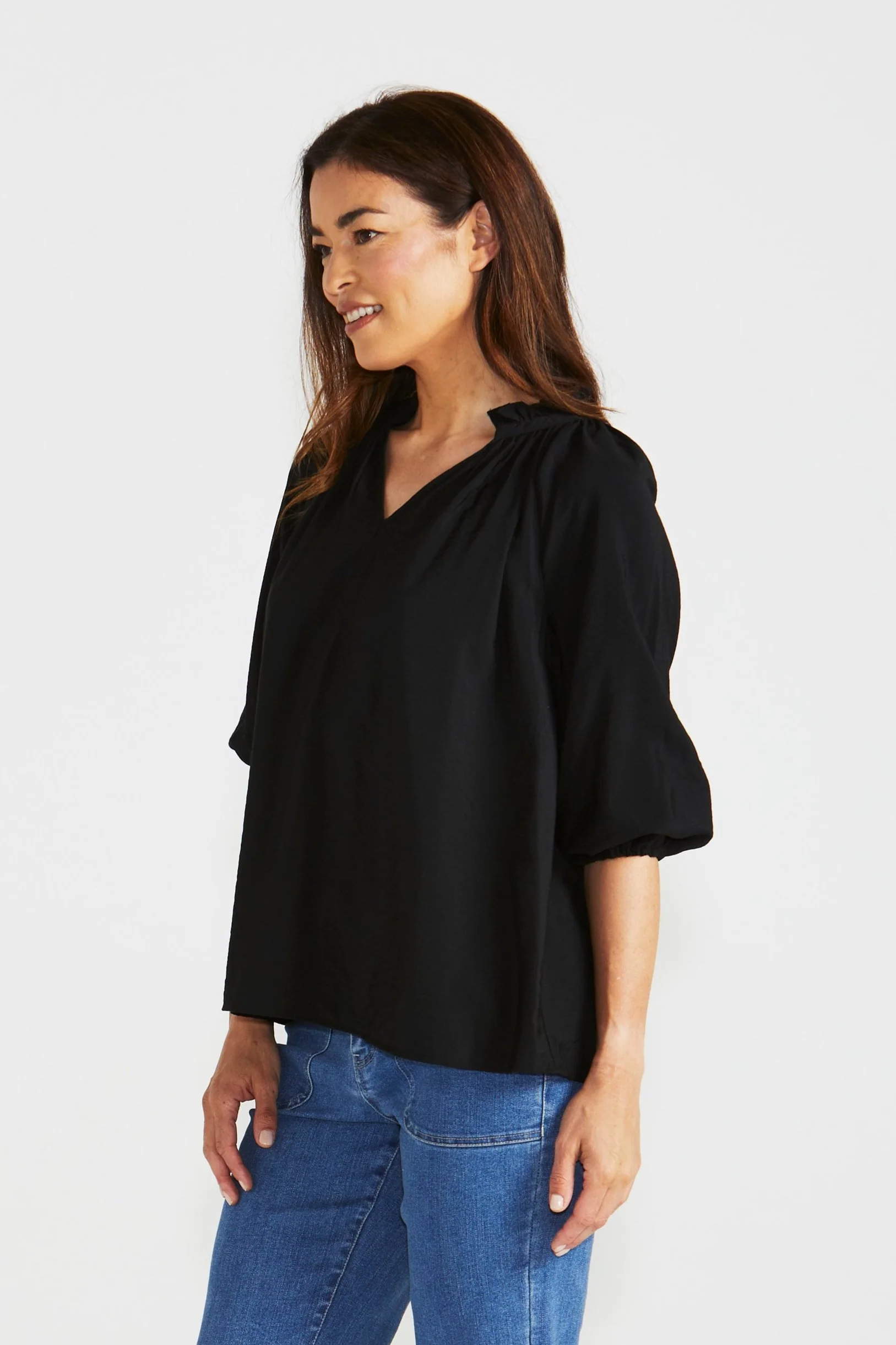Betty Basics Cecilia Blouse Black - Image 3