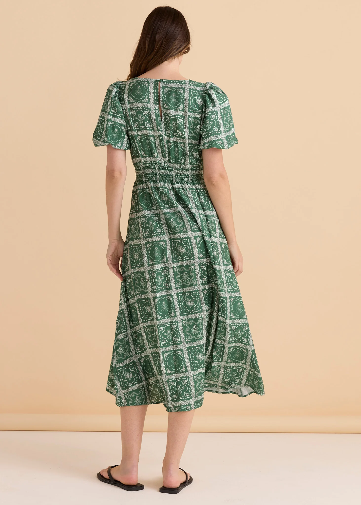 Betty Basics Dahlia Dress Floral Tile Print - Image 7