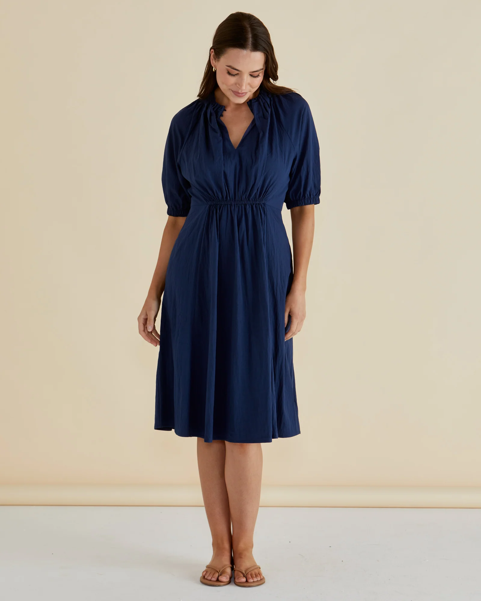 Betty Basics Emery Dress Navy Blue - Image 3