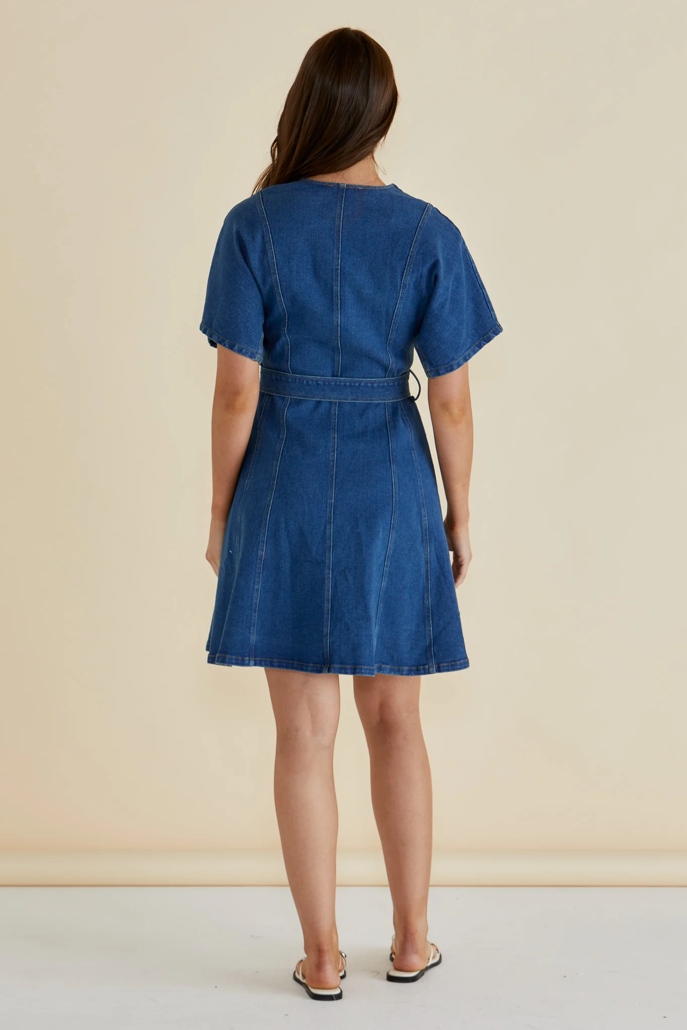 Betty Basics Fiori Denim Dress Mid Wash - Image 6