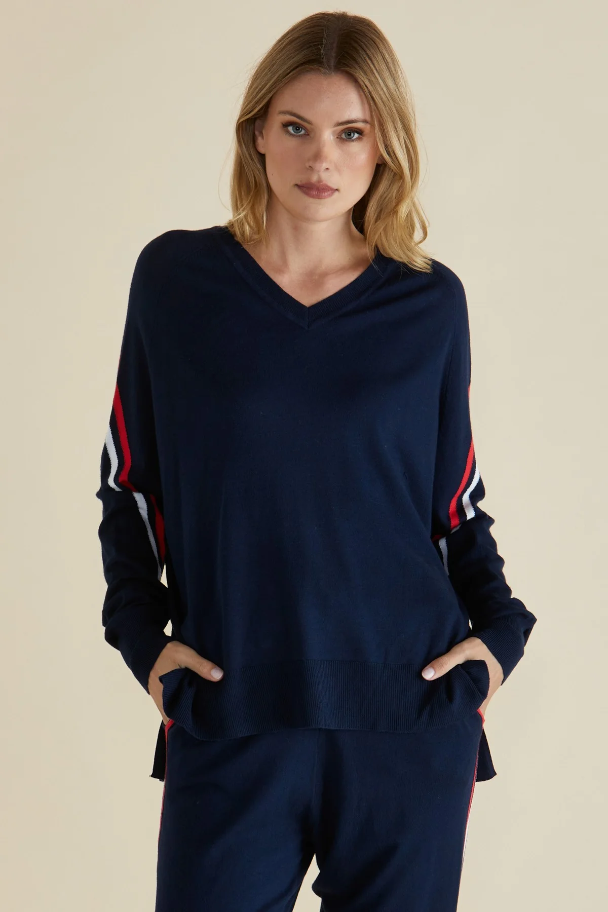 Betty Basics Karina Knit Sweater Navy - Image 2