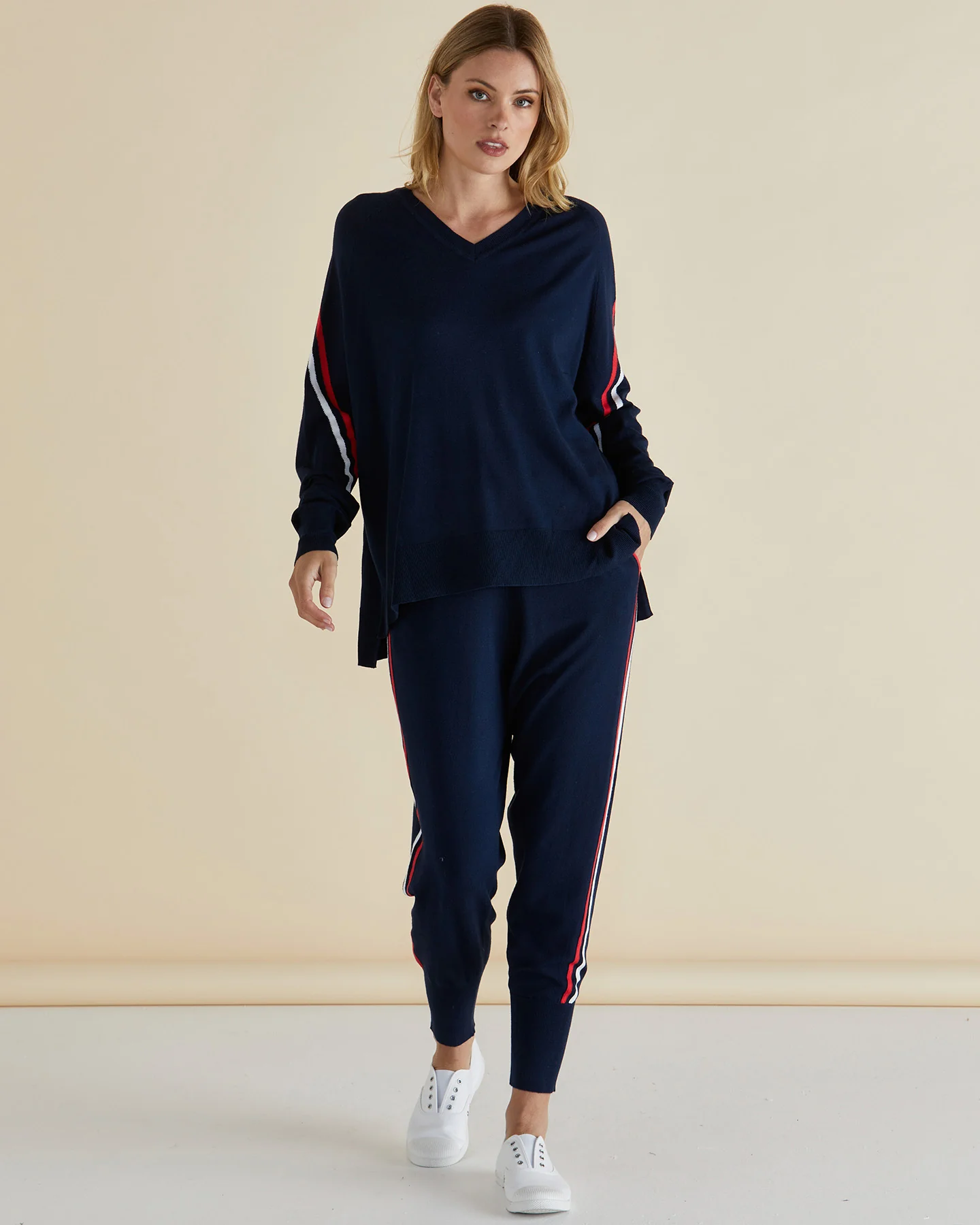 Betty Basics Karina Knit Sweater Navy - Image 3
