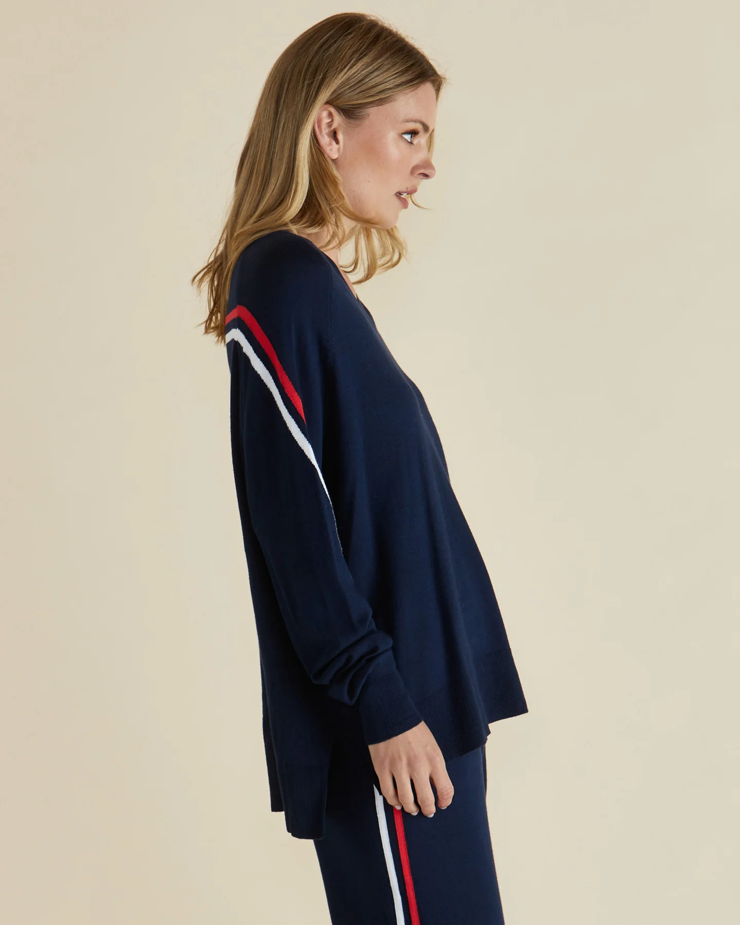 Betty Basics Karina Knit Sweater Navy - Image 4