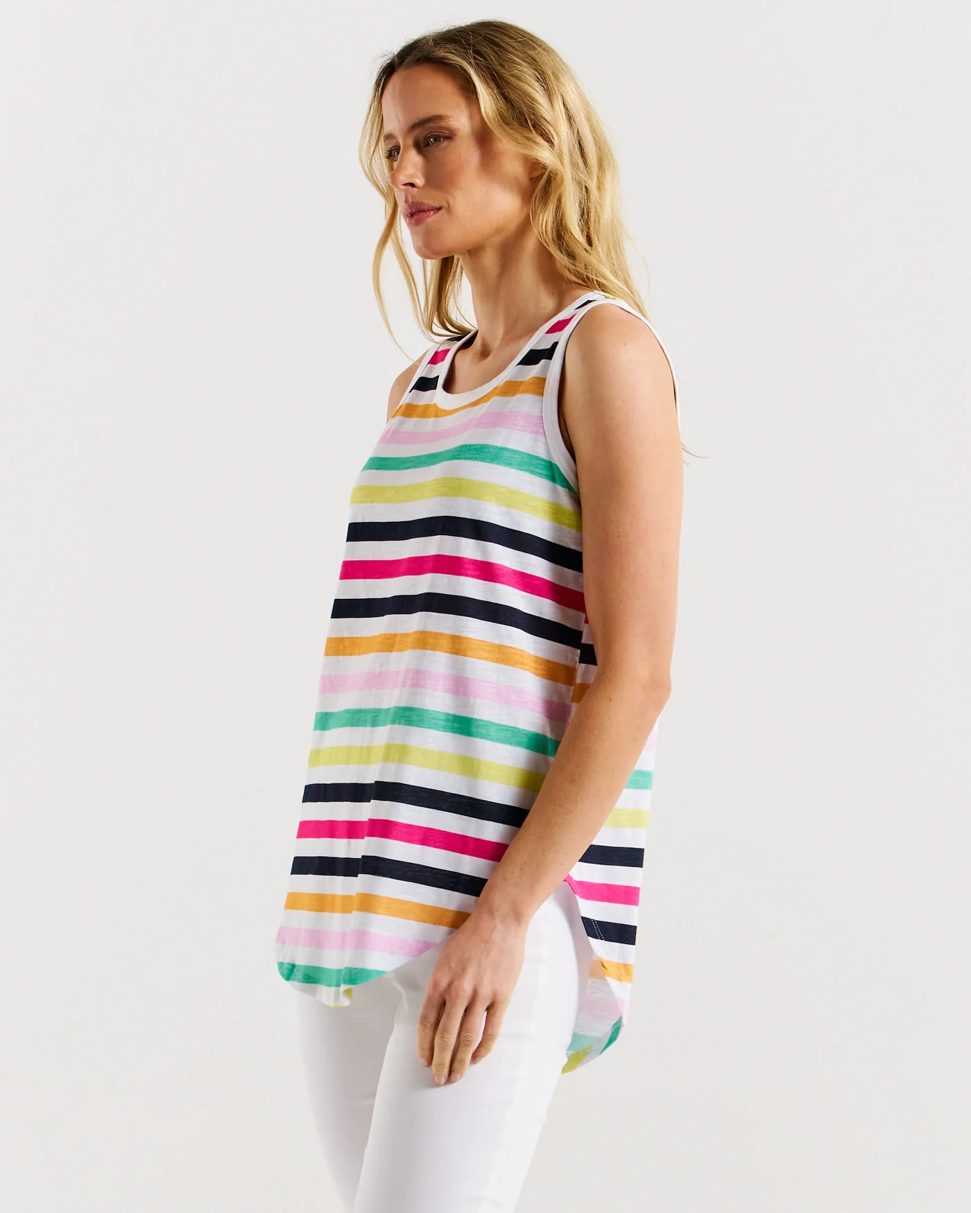Betty Basics Keira Tank Rainbow Stripe - Image 5