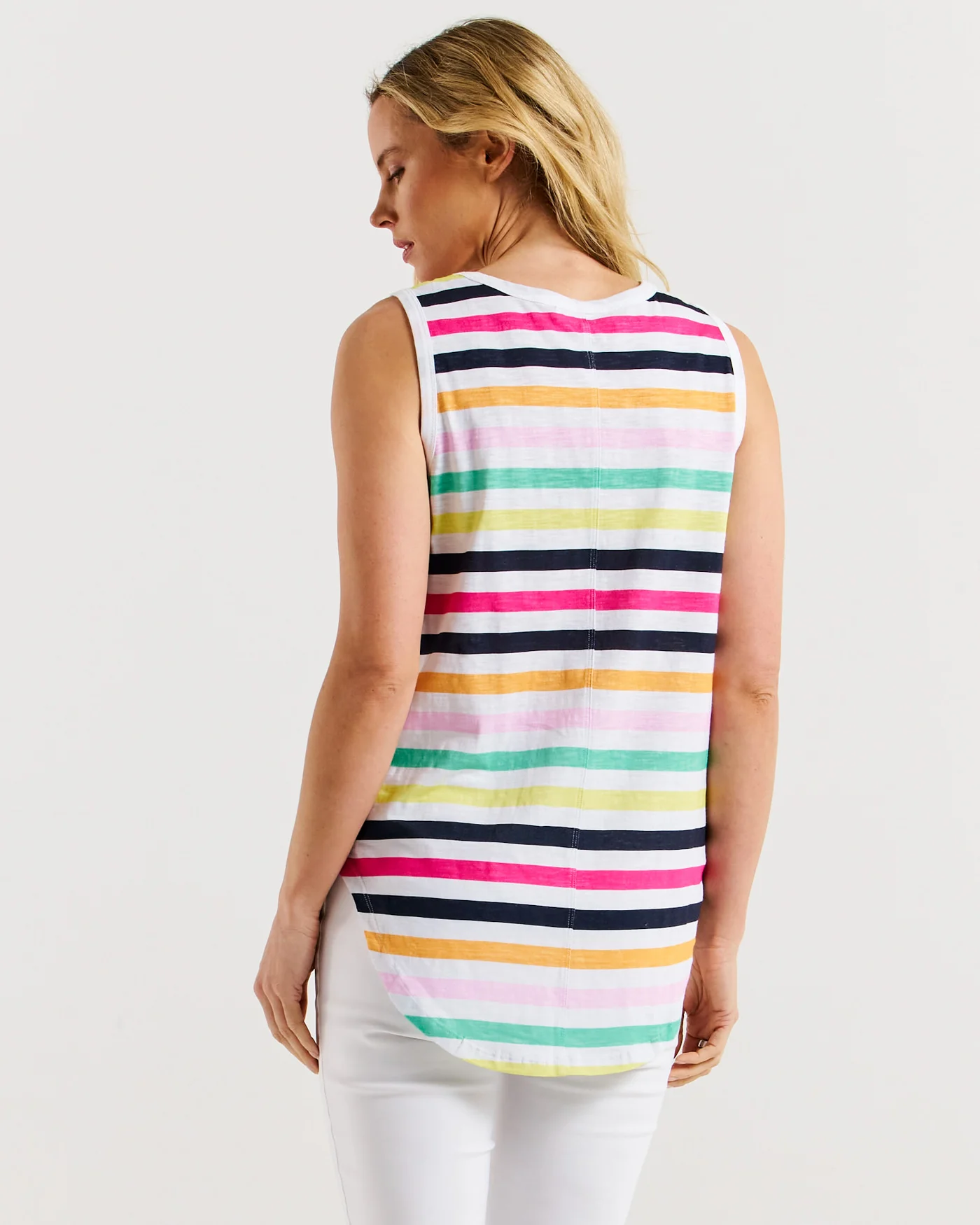 Betty Basics Keira Tank Rainbow Stripe - Image 6