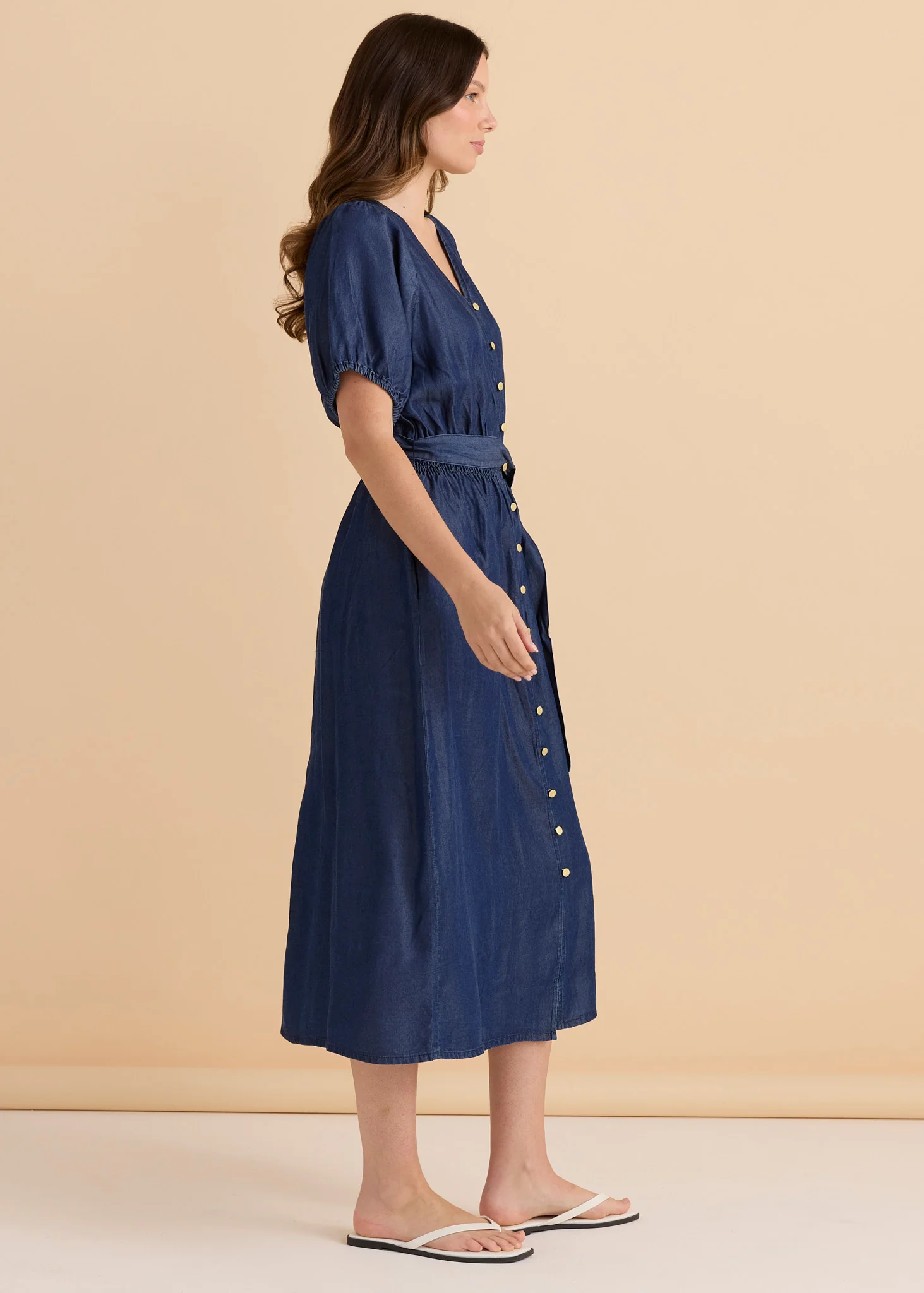 Betty Basics Lee Lyocell Dress Dark Blue Wash - Image 6