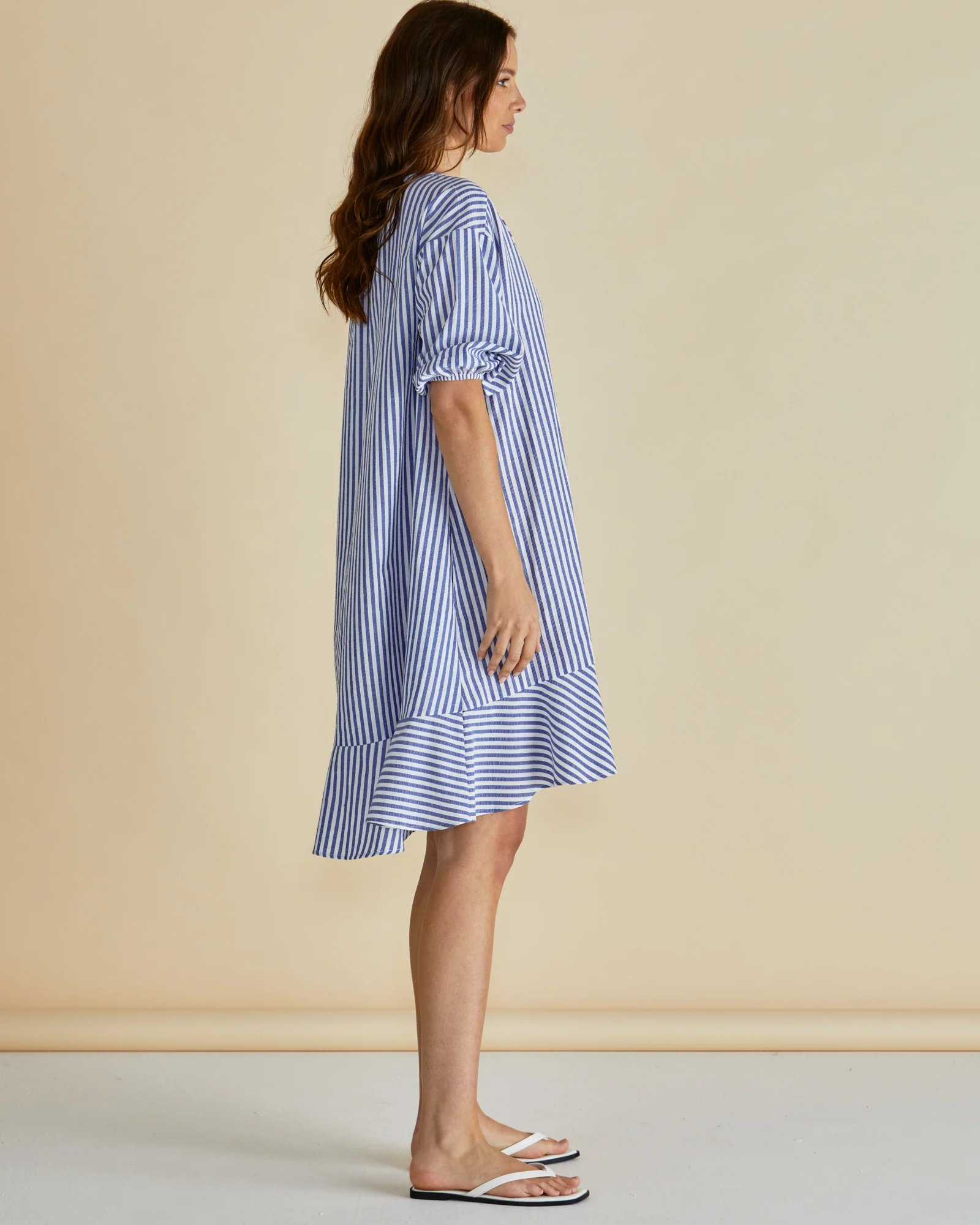 Betty Basics Livvy Dress Navy Stripe - Image 2