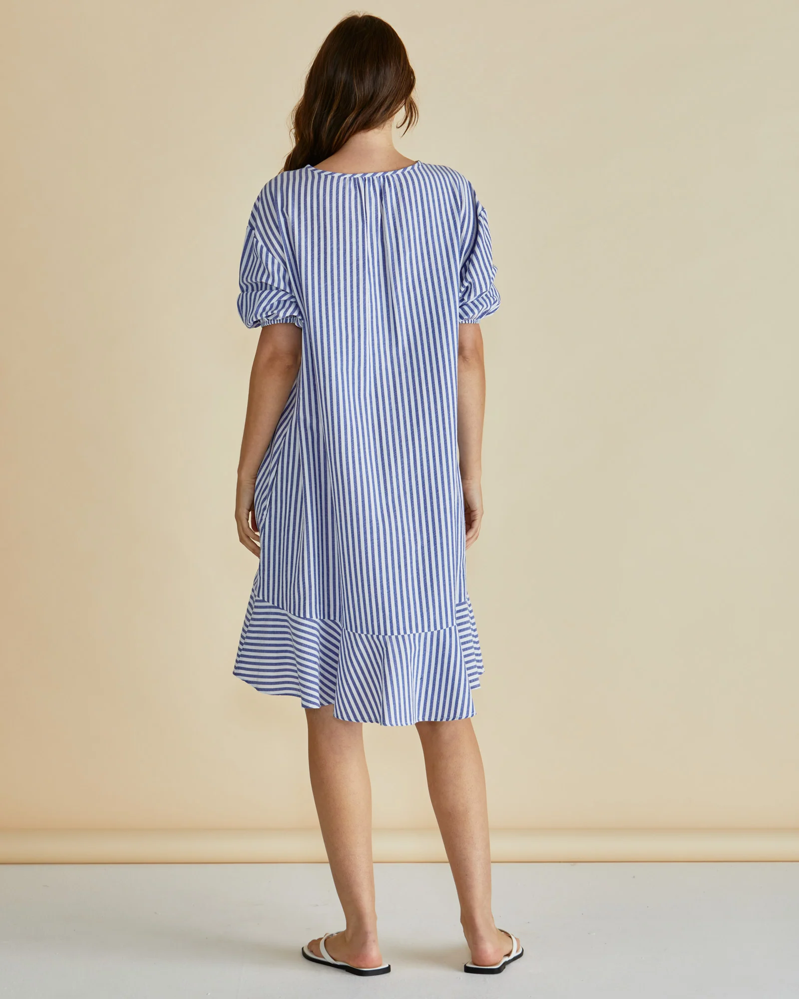 Betty Basics Livvy Dress Navy Stripe - Image 3