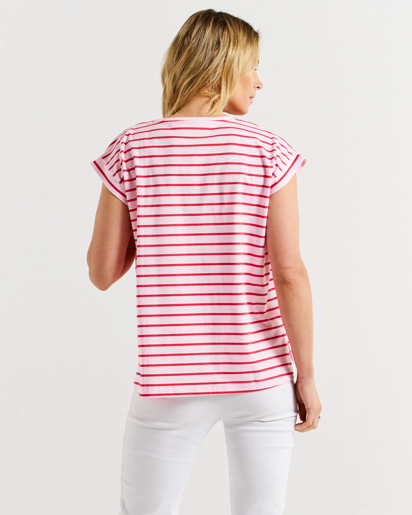 Betty Basics Michaela Top Cherry Blossom Stripe - Image 6
