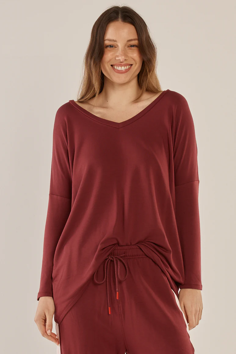 Betty Basics Munich Top Burgundy
