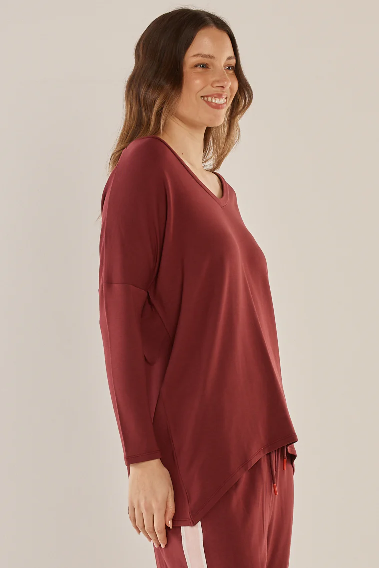 Betty Basics Munich Top Burgundy - Image 3