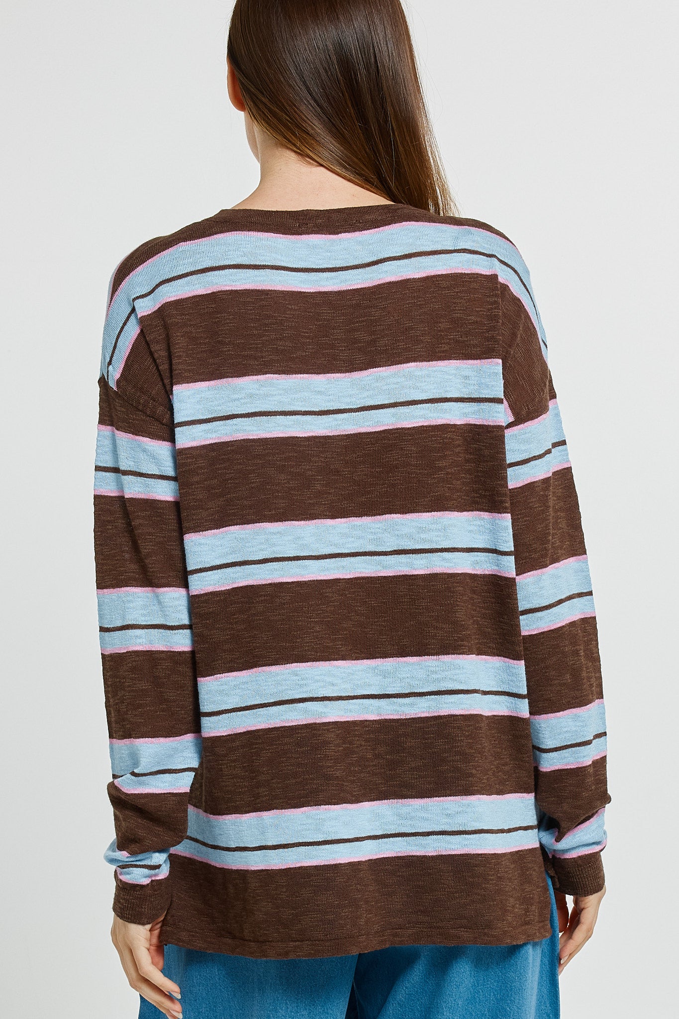 Betty Basics Natasha Knit Top Chocolate Stripe - Image 7